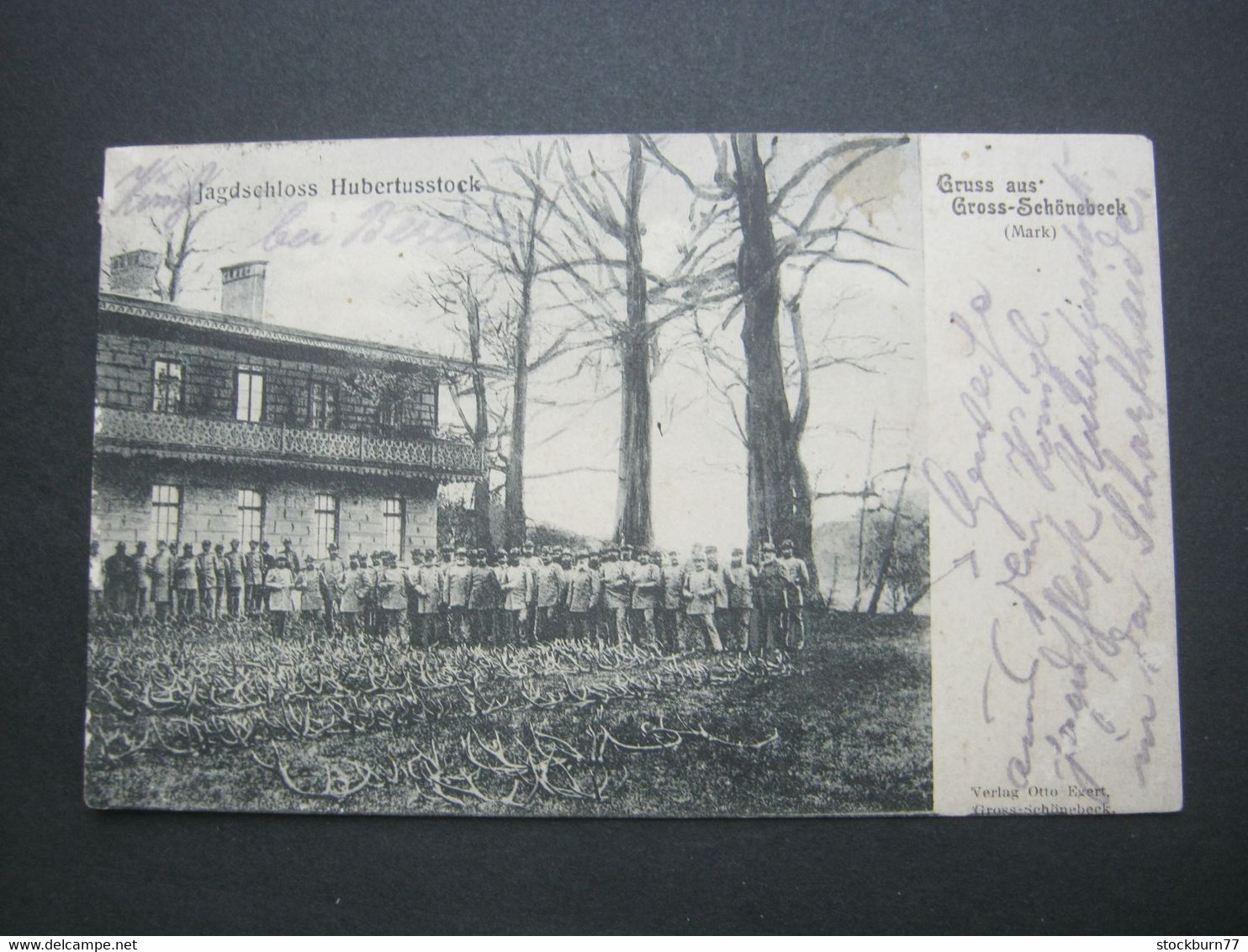 GROSS - SCHÖNEBECK, Mark , Jagdschloss, seltene Ansichtskarte um 1910