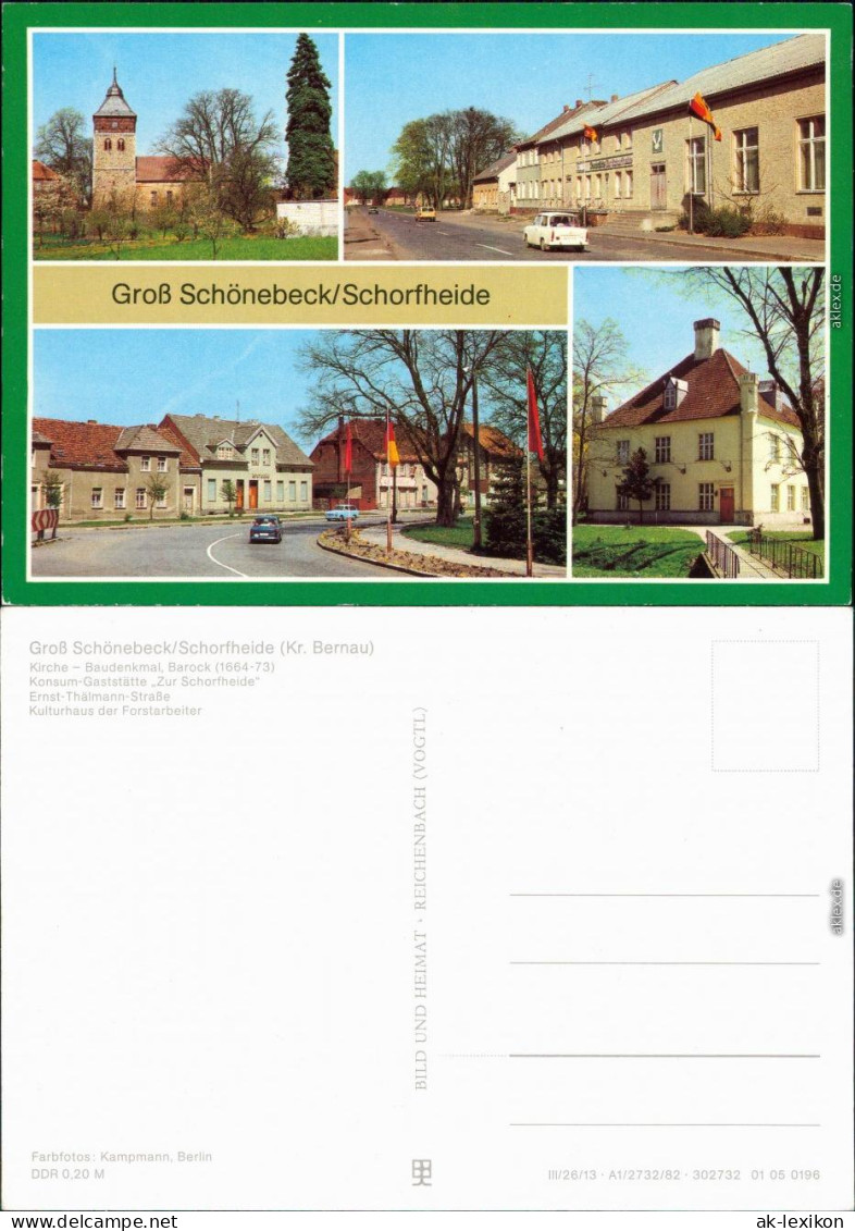 Groß Schönebeck-Schorfheide Kirche, Gaststätte "Zur Schorfheide",    1982
