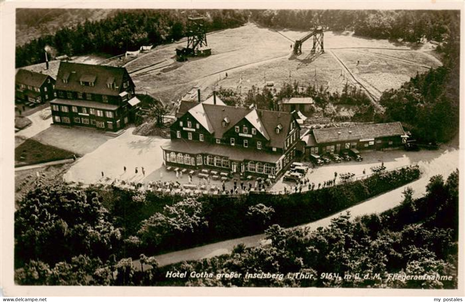 Grosser Inselberg Gotha Thueringen Hotel Gotha Fliegeraufnahme