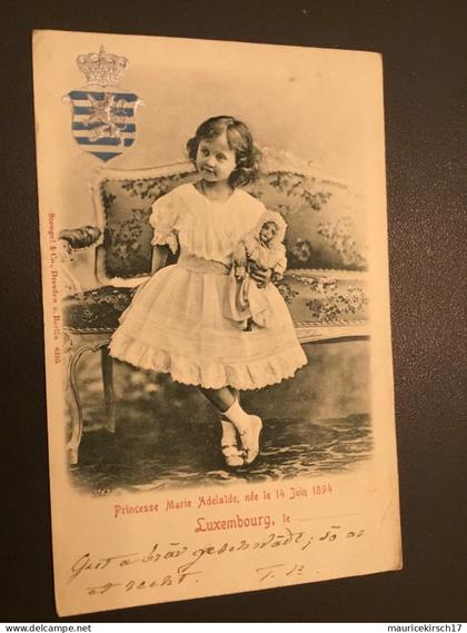 Luxembourg carte postale famille grand-ducale Adel royalty