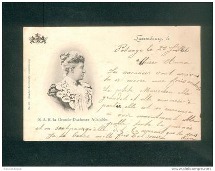 Luxembourg - S.A.R.  La Grande Duchesse Adelaïde ( voyagé depuis Petange Ed. Bernhoeft)