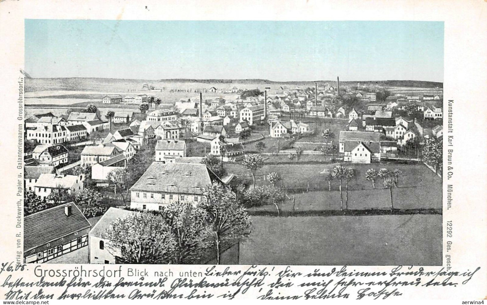 Grossröhrsdorf Blick nach unten AK 1905