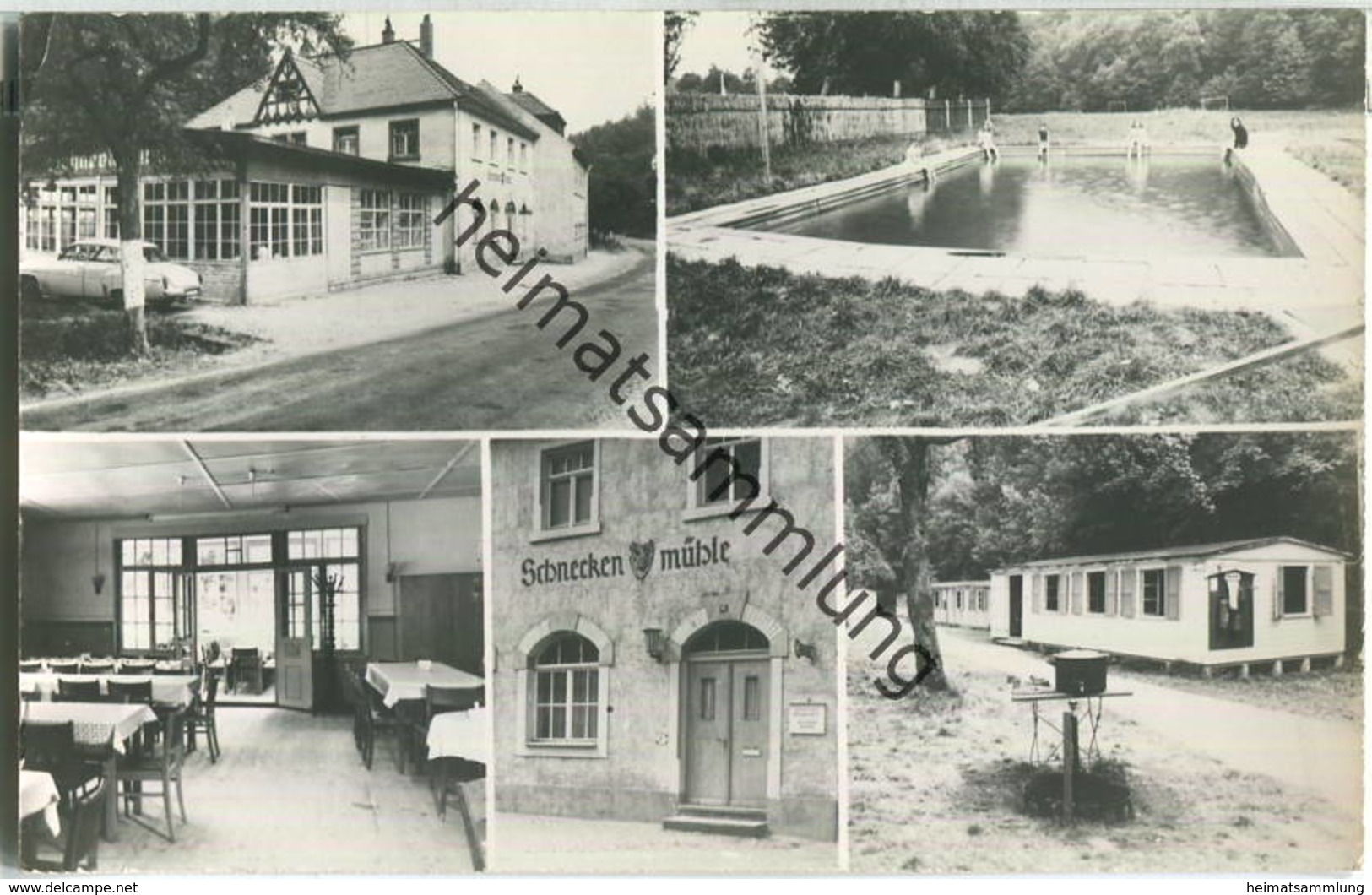 Großröhrsdorf - Kinderferienlager Schneckenmühle - Foto-Ansichtskarte - Kastenstempel HPA/PA 1058 Berlin Fehlgeleitet ..