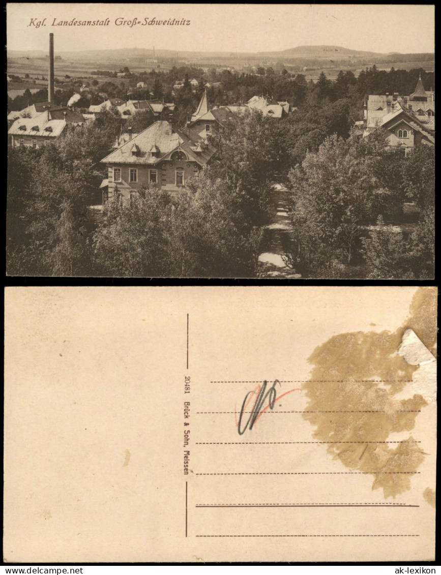 Großschweidnitz (OL) Swóńca Kgl. Landesanstalt Groß-Schweidnitz Totale 1917