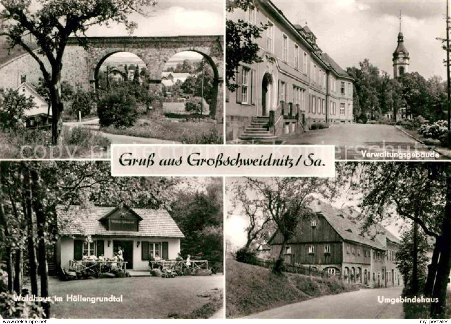 Grossschweidnitz Viadukt Verwaltungsgebaeude Umgebindehaus Waldhaus Hoellengrund
