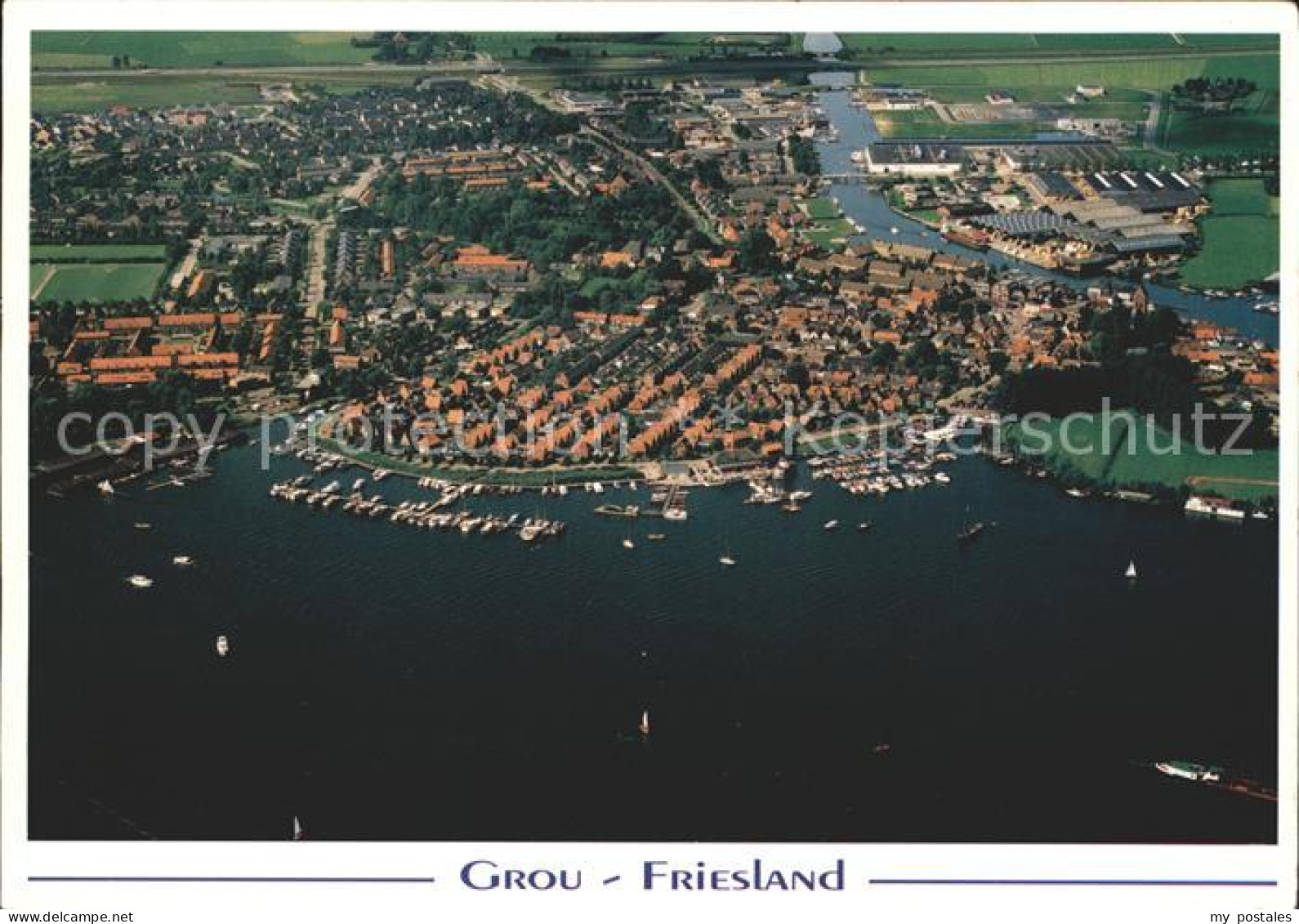 Grou Friesland Fliegeraufnahme