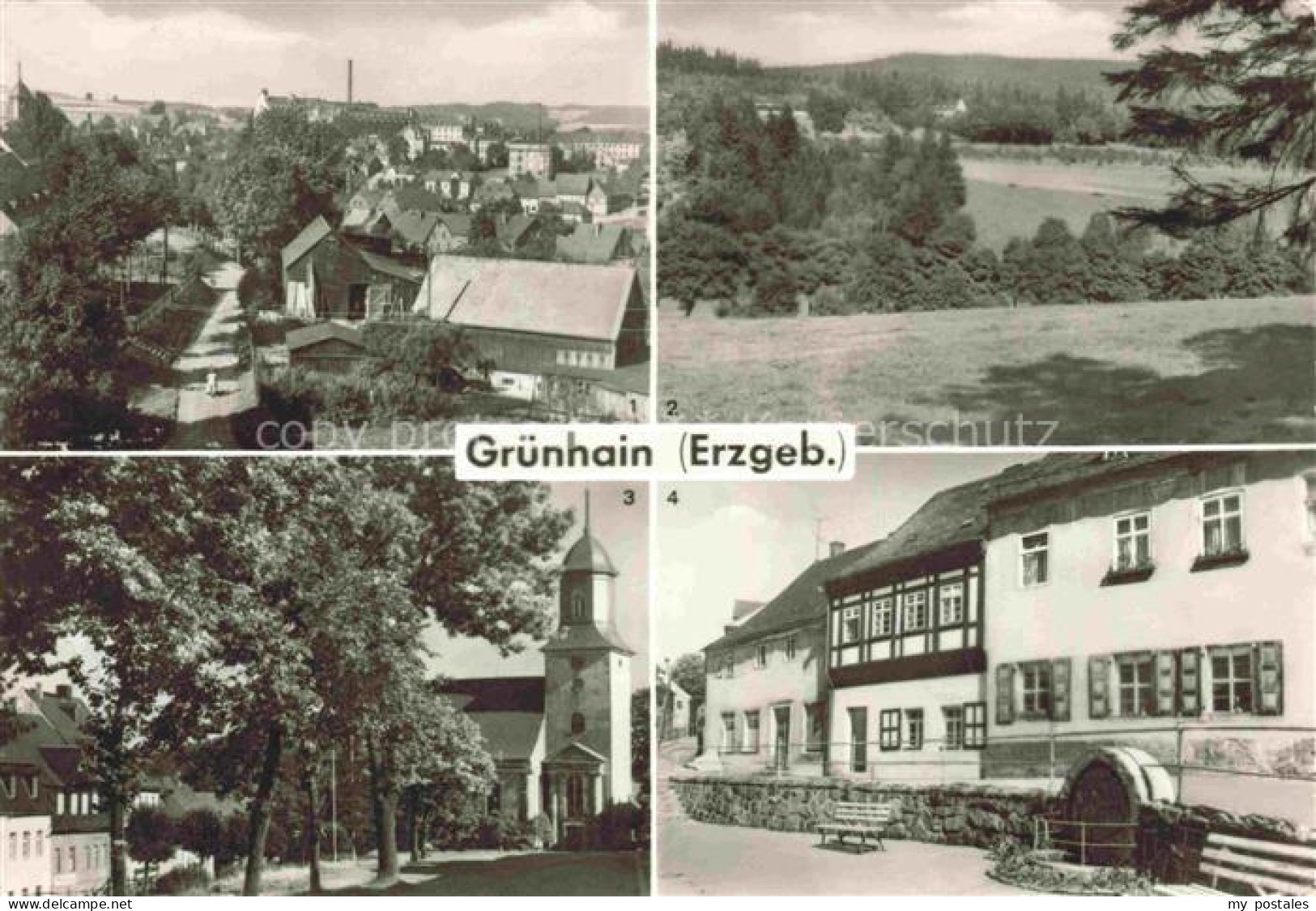 Gruenhain-Beierfeld Erzgebirge Sachsen Teilansicht Genesungsheim Markt Moenchsbr