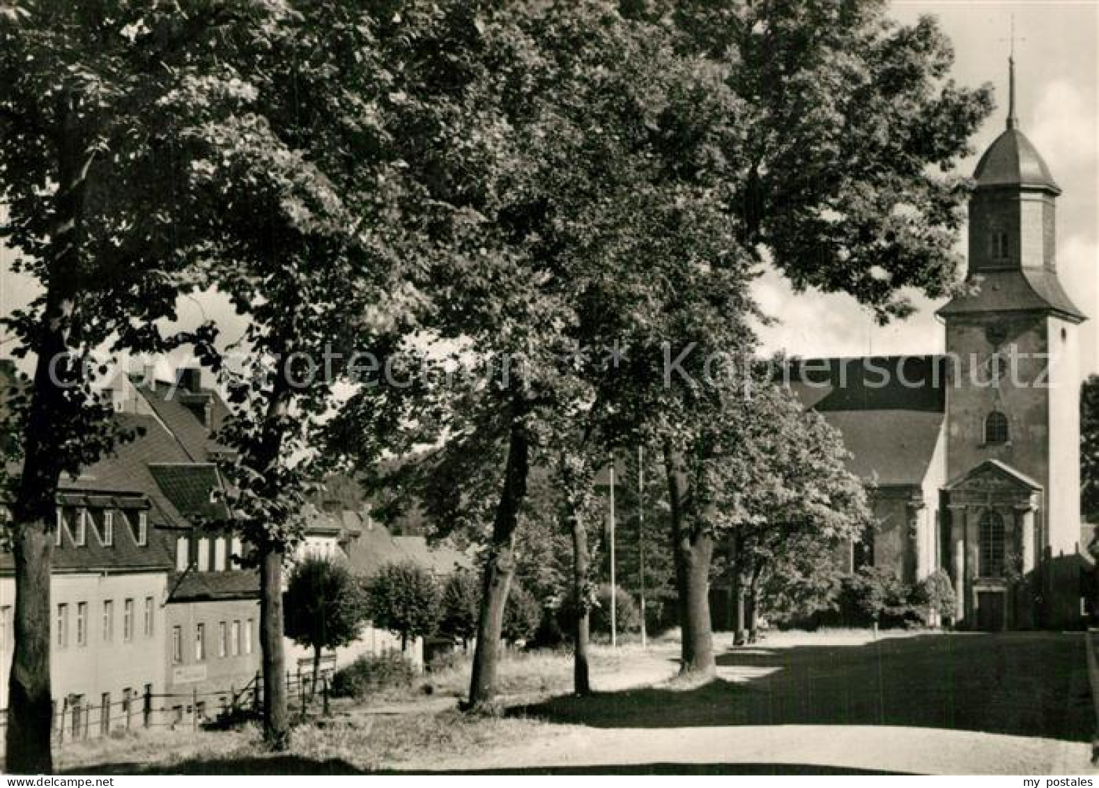 Gruenhain Erzgebirge Markt Kirche