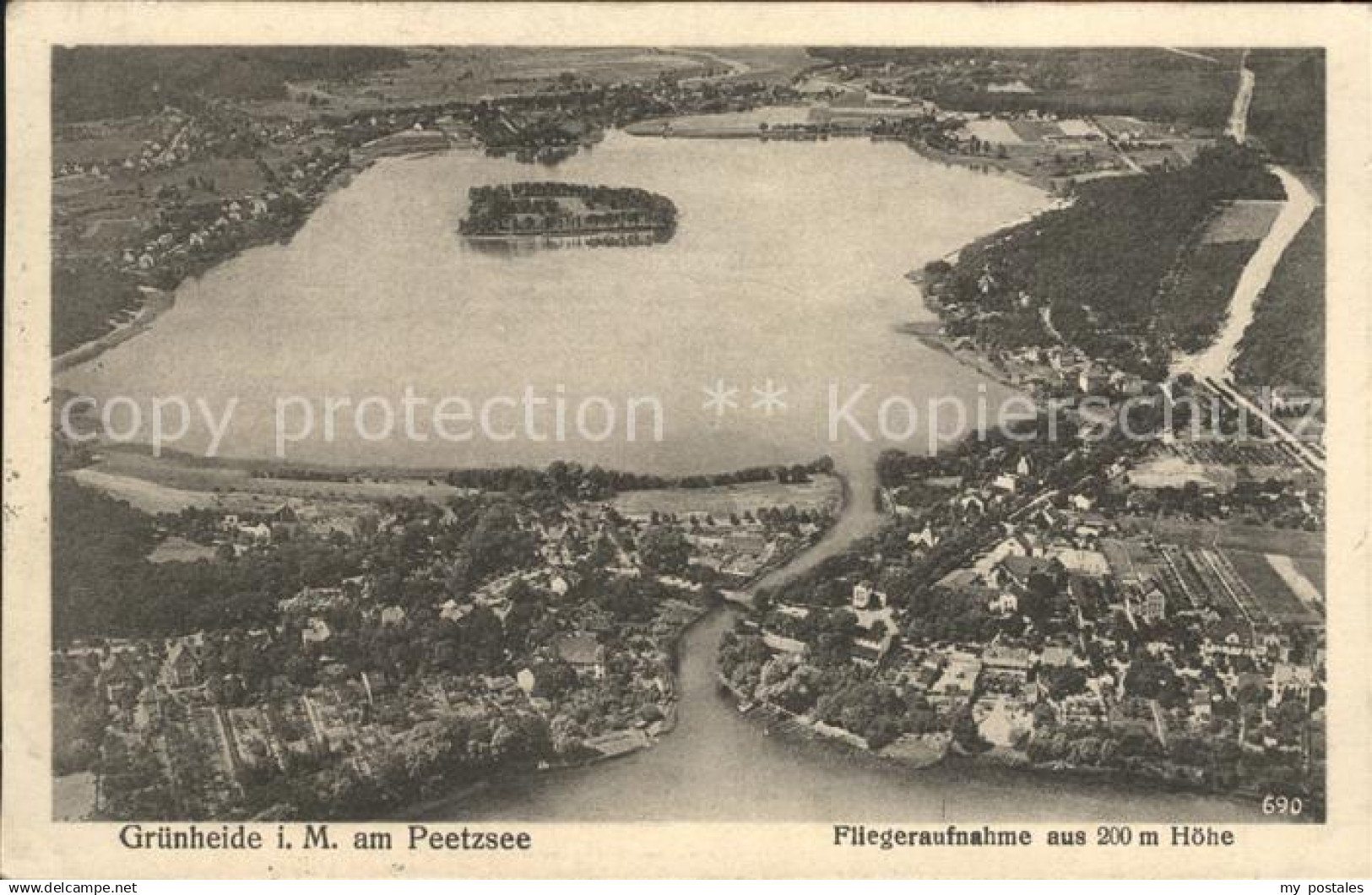 Gruenheide Mark am Peetzsee Fliegeraufnahme