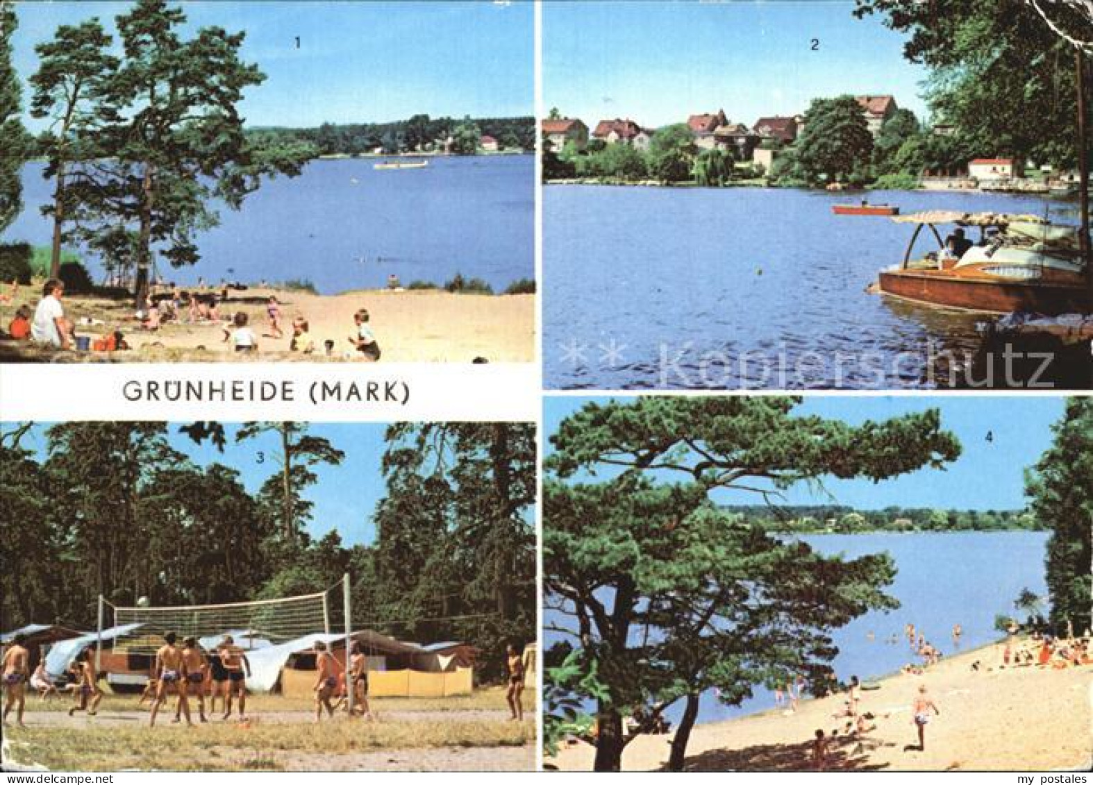 Gruenheide Mark Fangschleuse Werlsee Zeltplatz Peetzsee Beachvolleyball