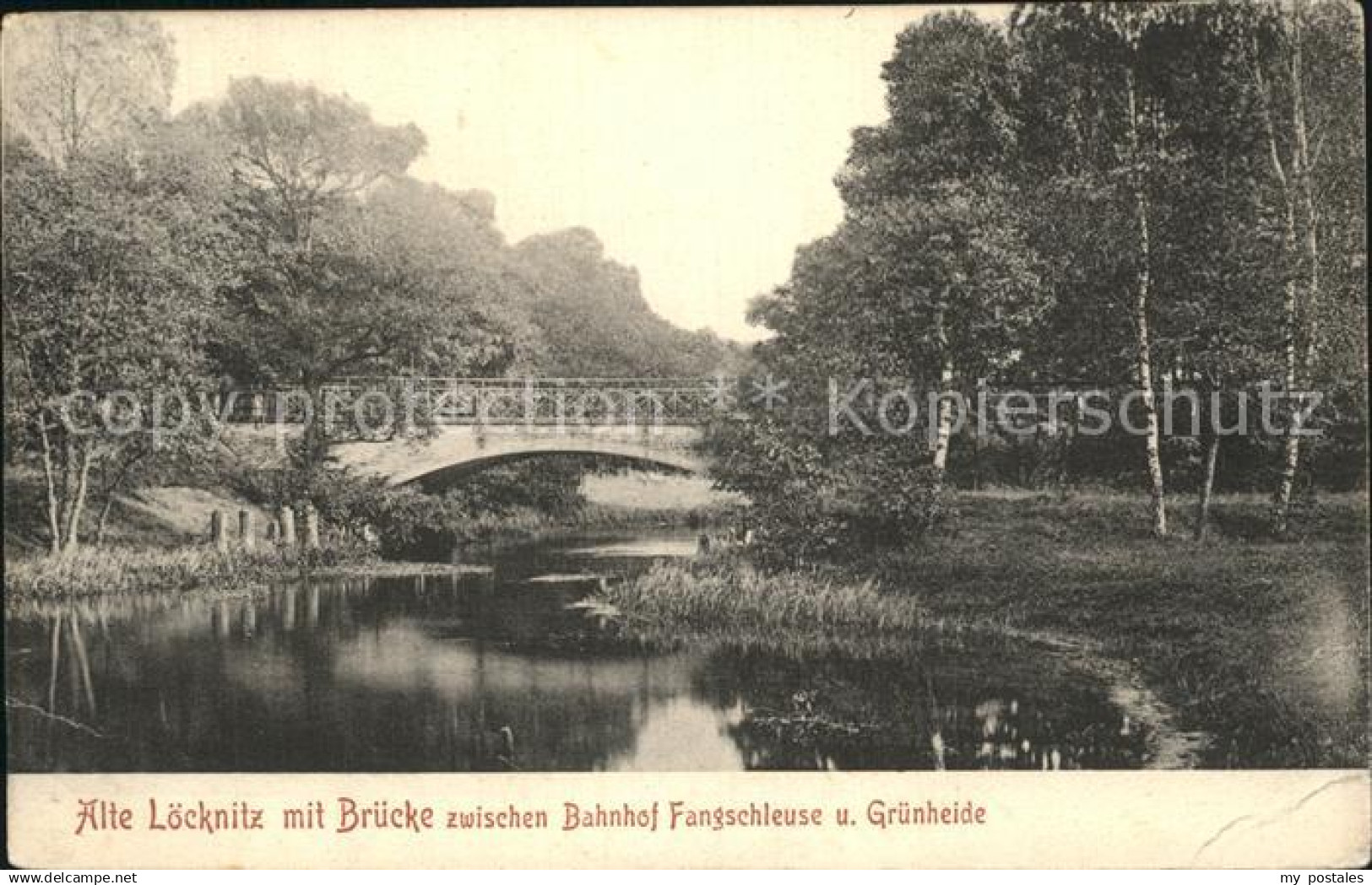 Gruenheide Vogtland Alte Loecknitz Bruecke Bahnhof Fangschleuse