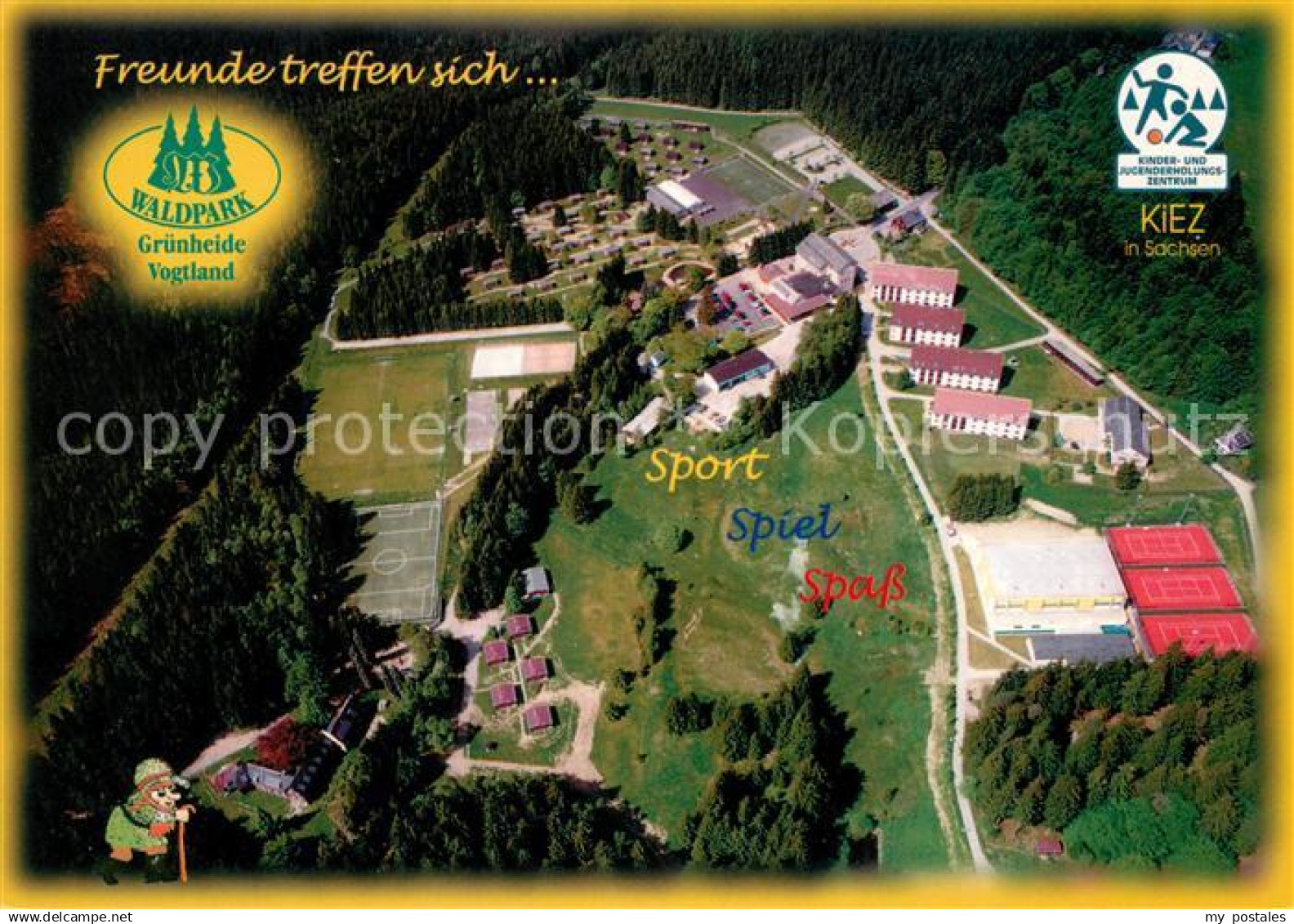 Gruenheide Vogtland Waldpark Gruenheide Fliegeraufnahme