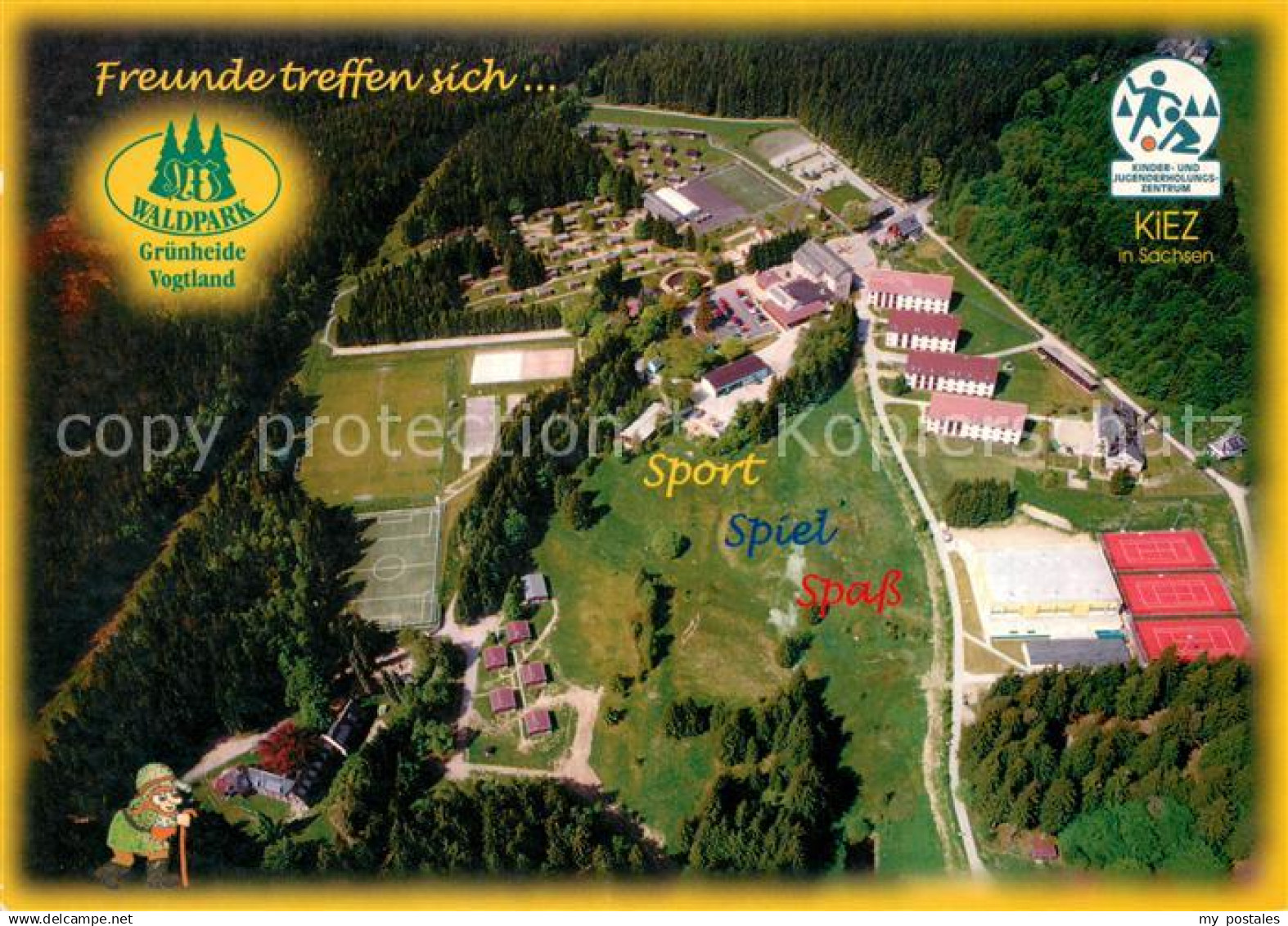 Gruenheide Vogtland Waldpark Gruenheide Fliegeraufnahme