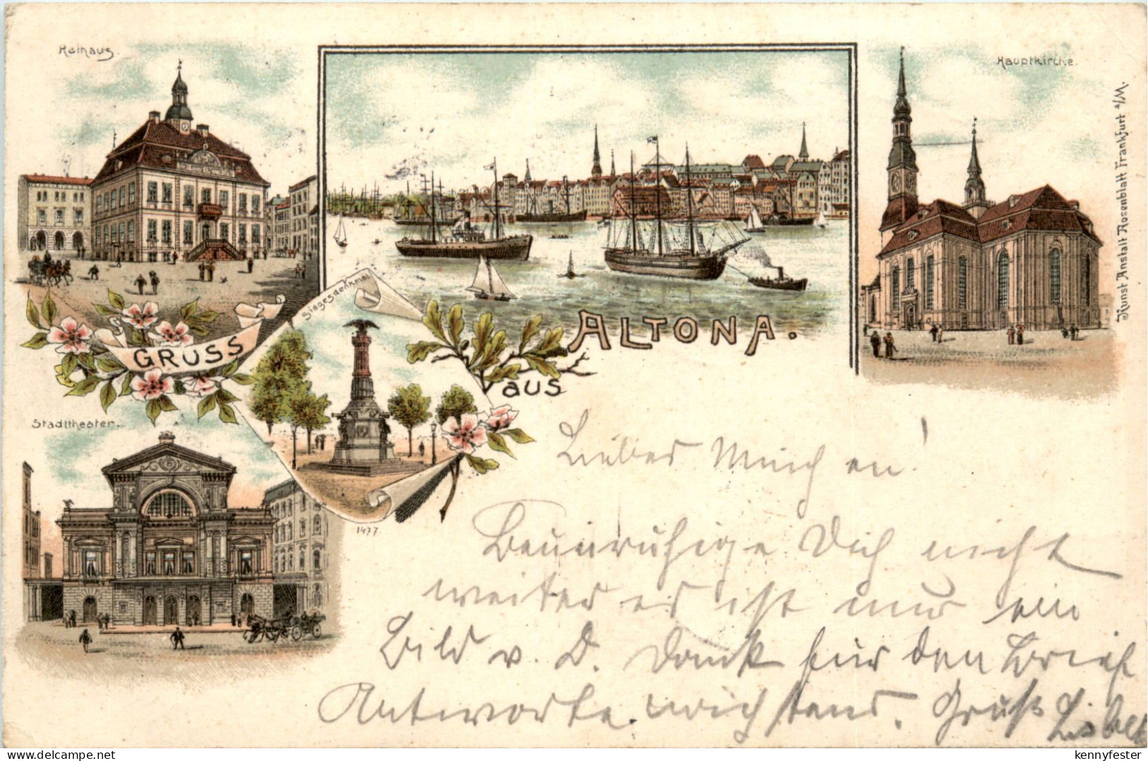 Gruss aus Altona - Litho