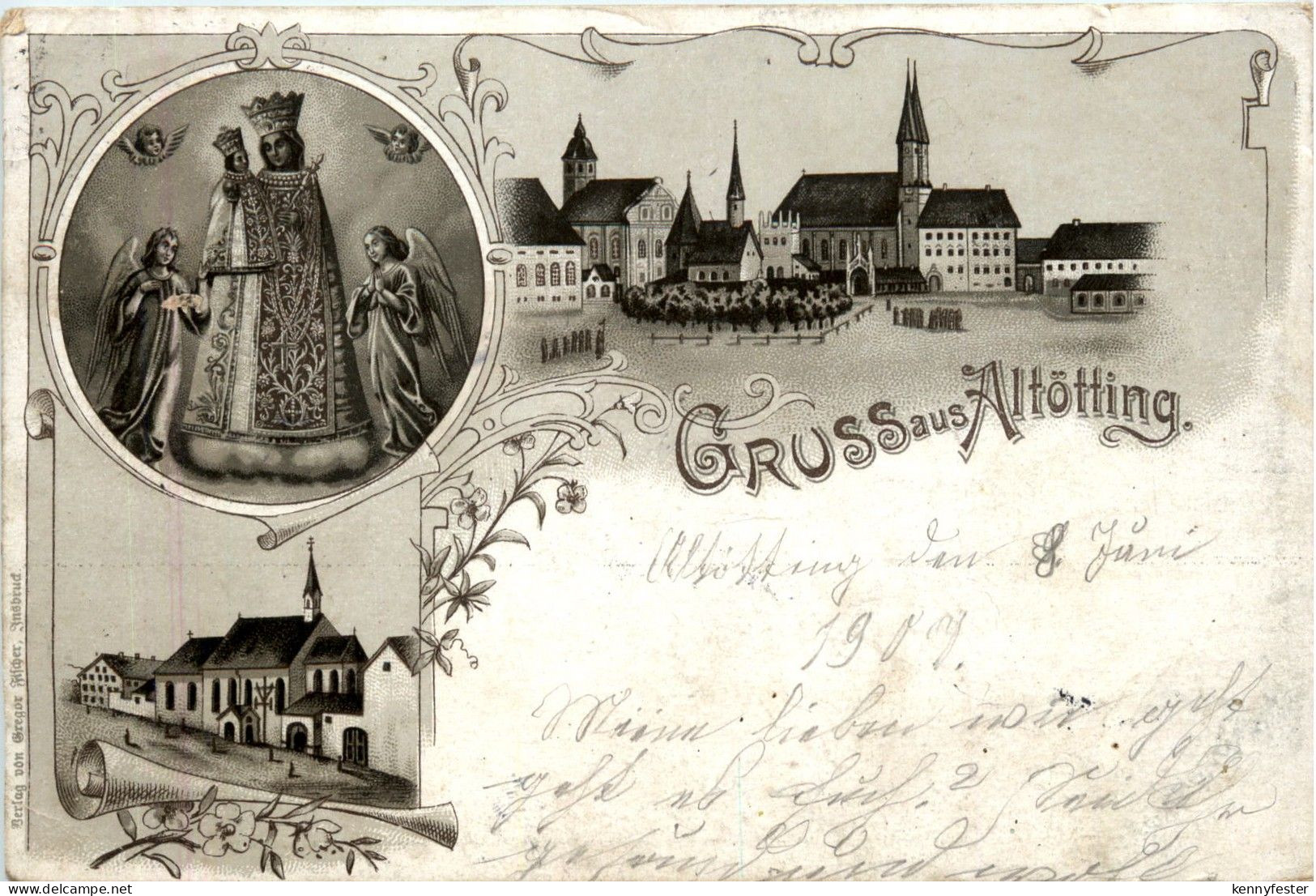 Gruss aus Altötting - Litho