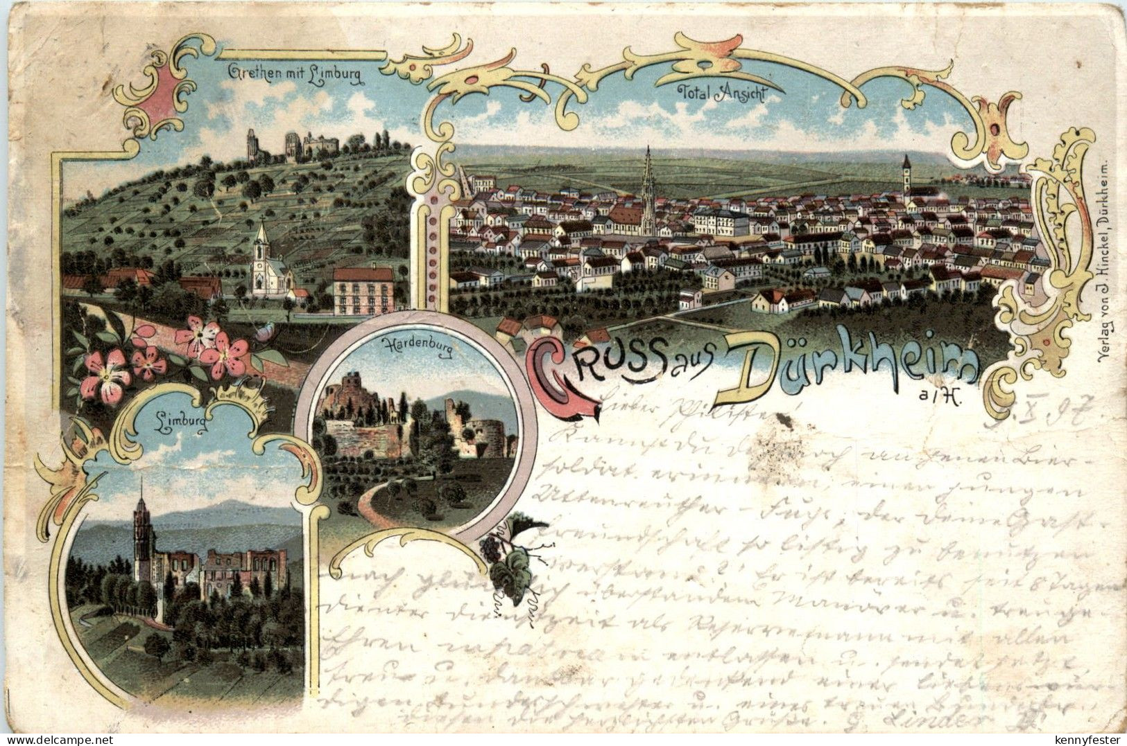 Gruss aus Bad Dürkheim - Litho