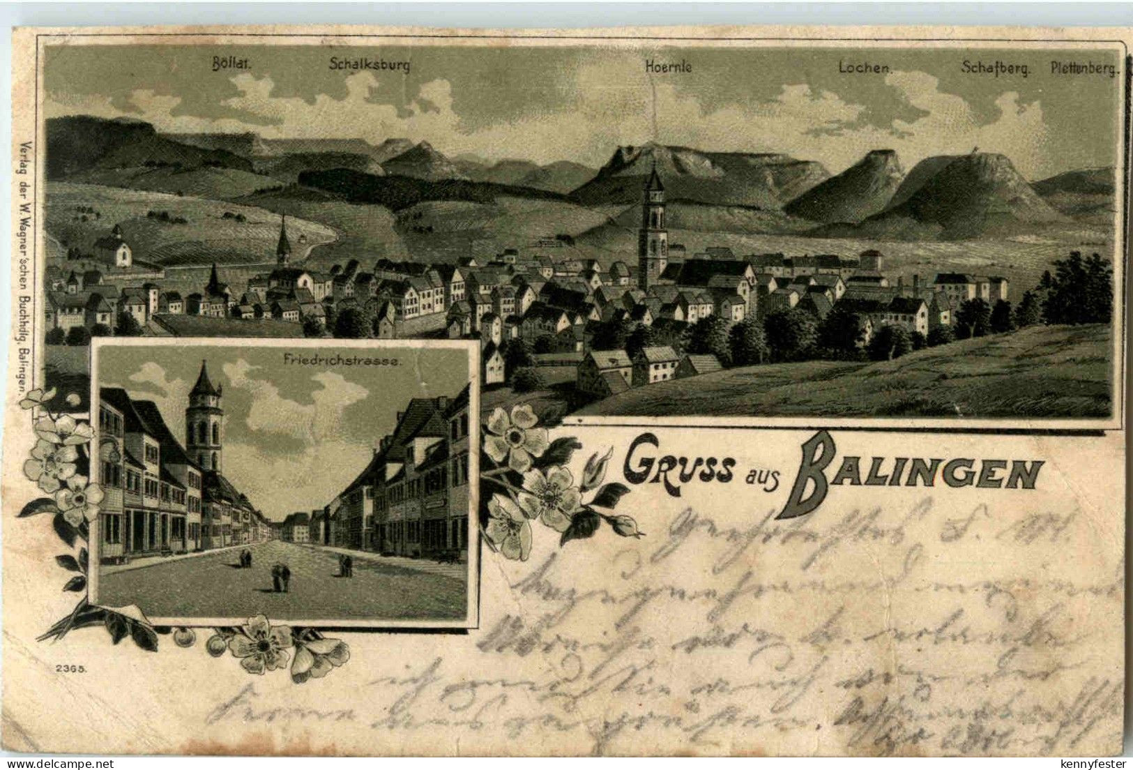 Gruss aus Balingen - Litho