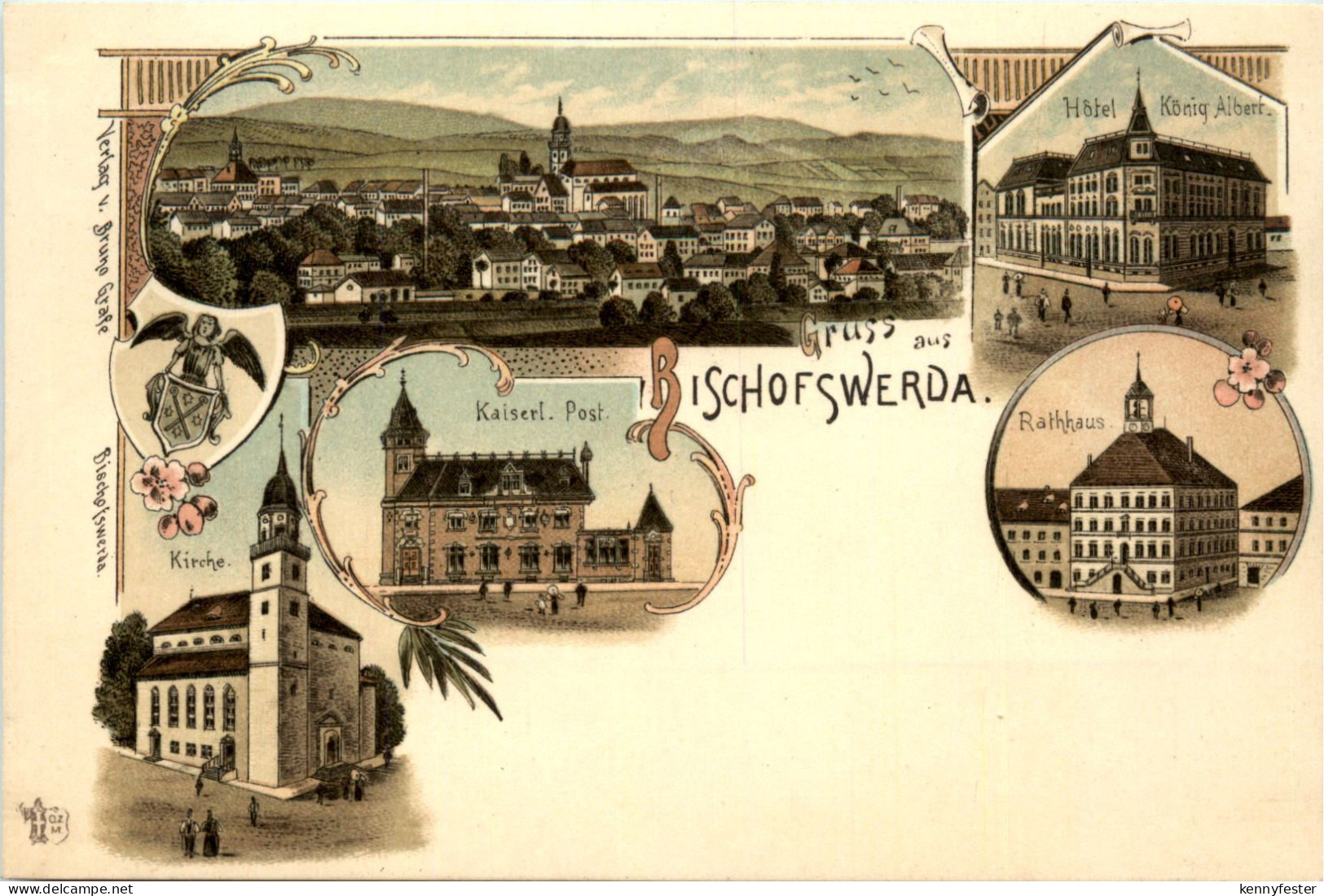 Gruss aus Bischofswerda - Litho