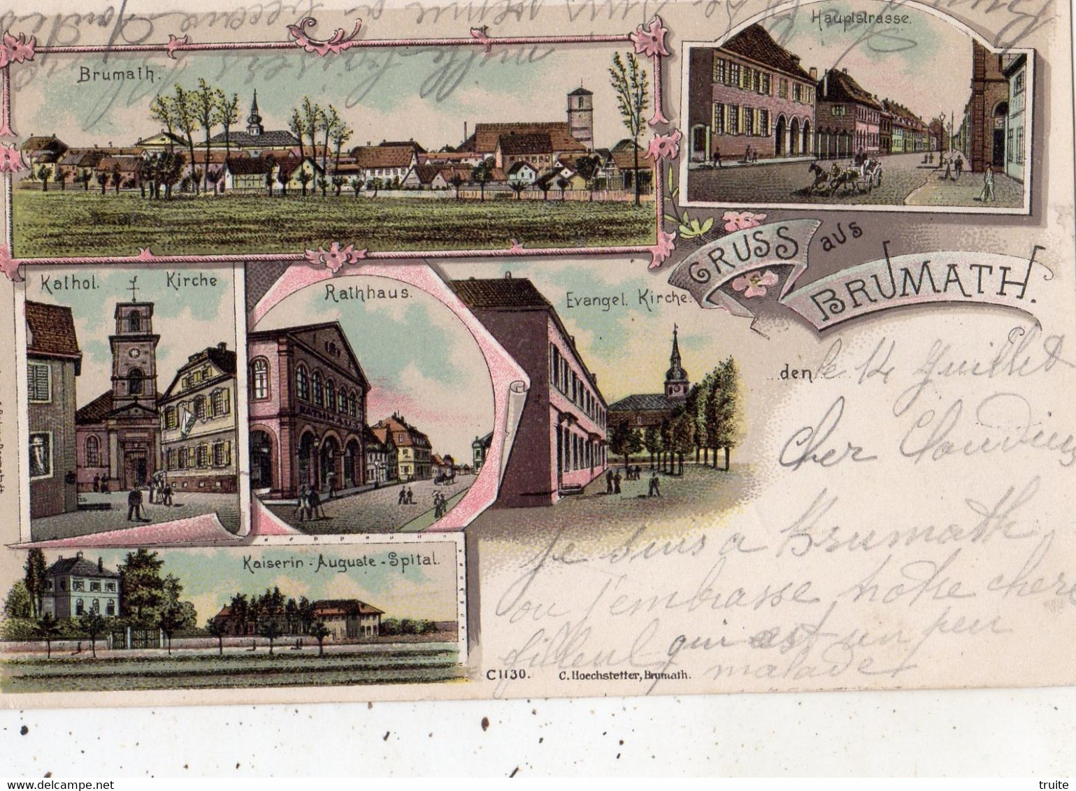 GRUSS AUS BRUMATH (CARTE PRECURSEUR )