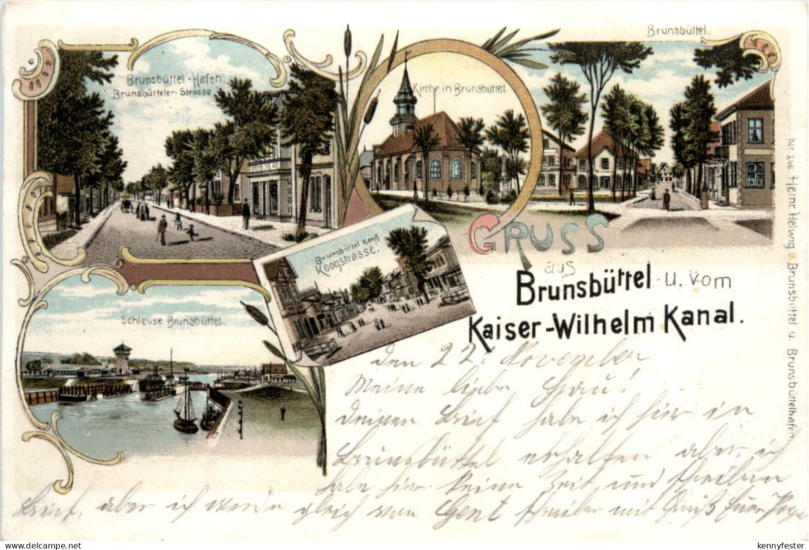 Gruss aus Brunsbüttel - Litho