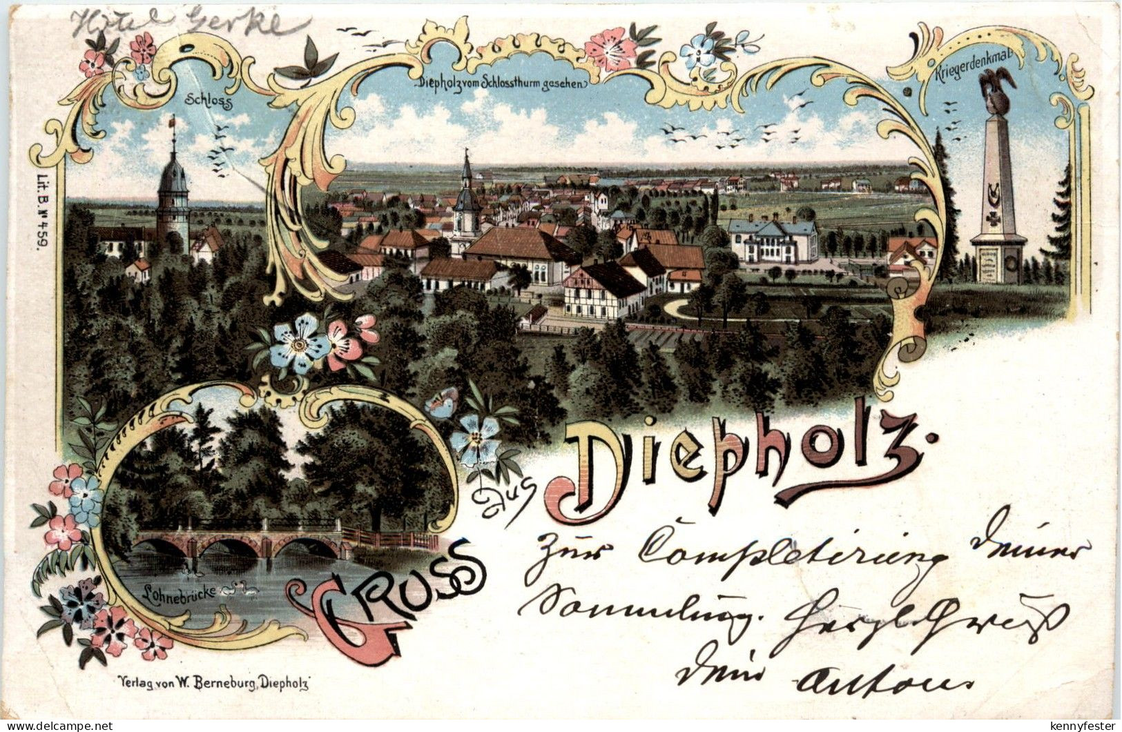 Gruss aus Diepholz - Litho