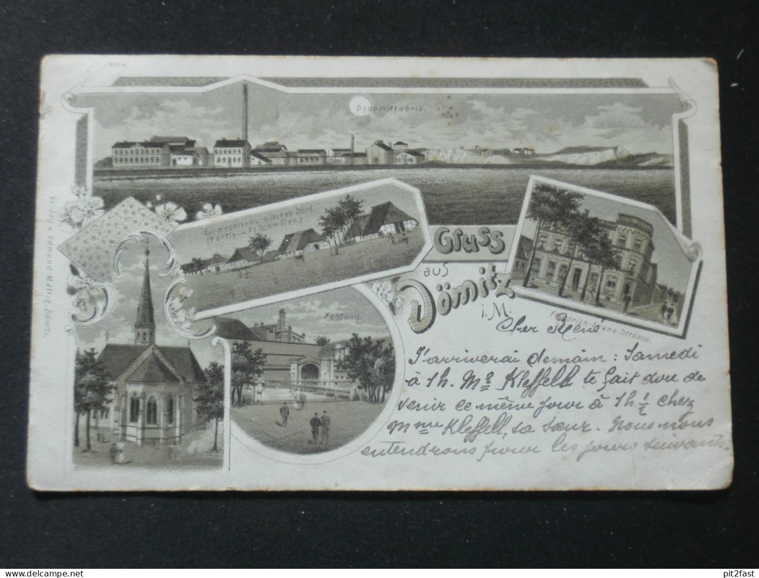 Gruss aus Dömitz i. Mecklenburg , 1898 , Litho , Ansichtskarte , CPA , AK !!