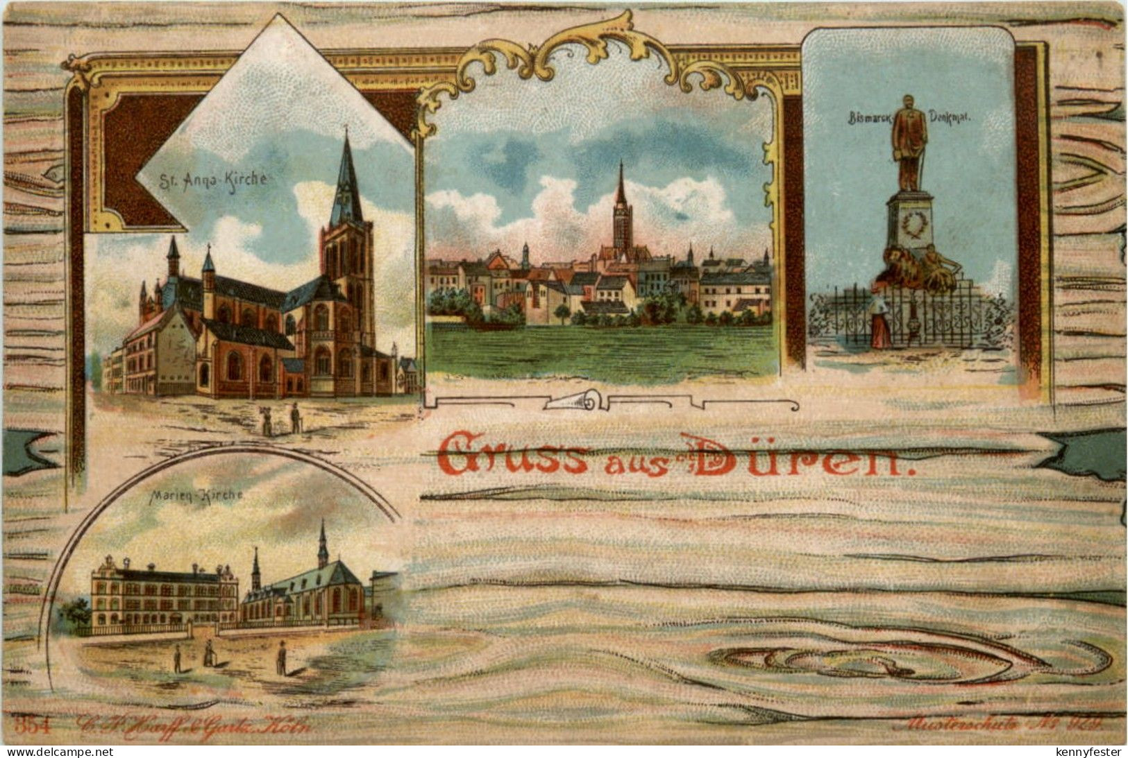 Gruss aus Düren - Litho