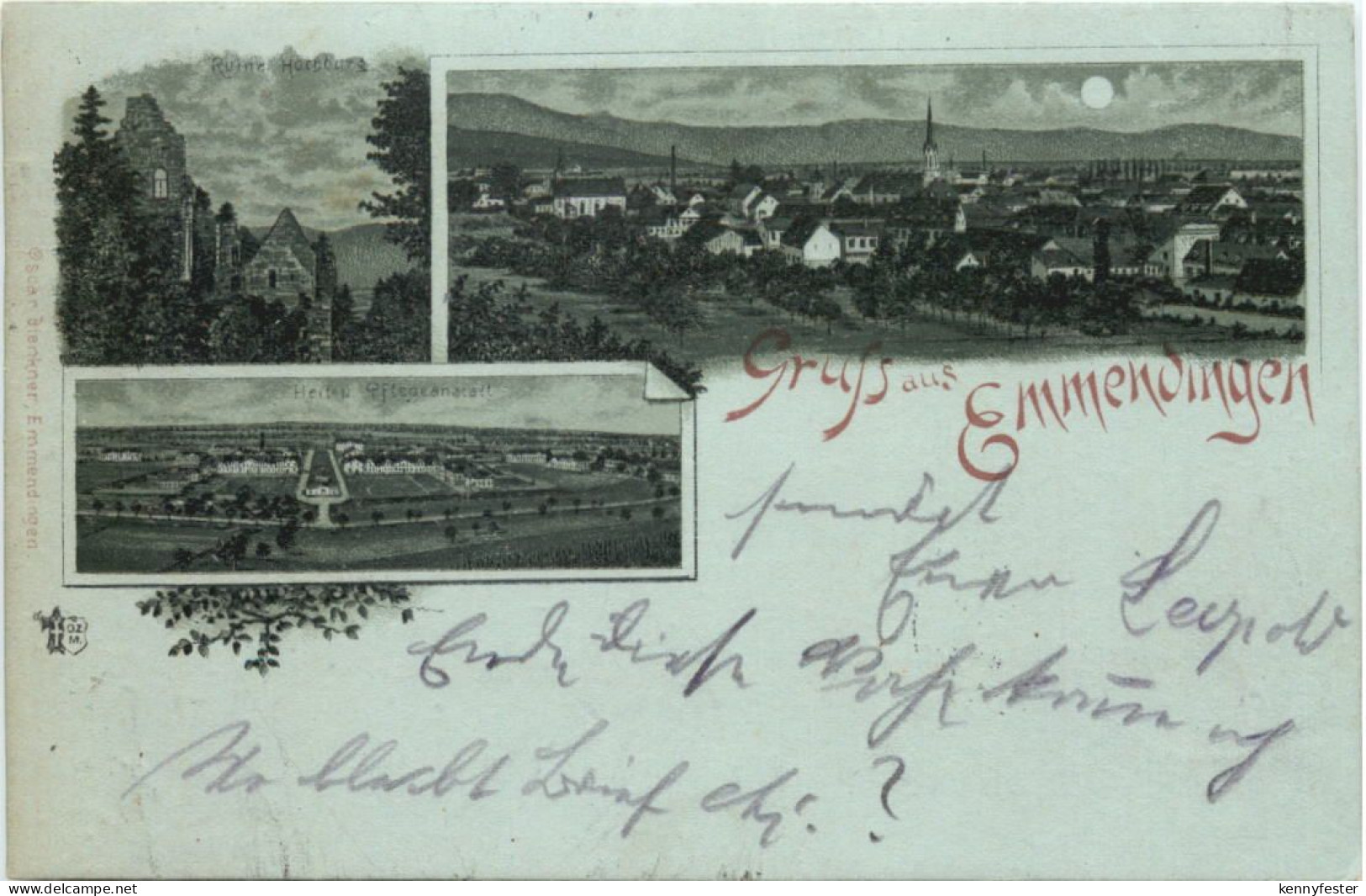 Gruss aus Emmendingen - Litho