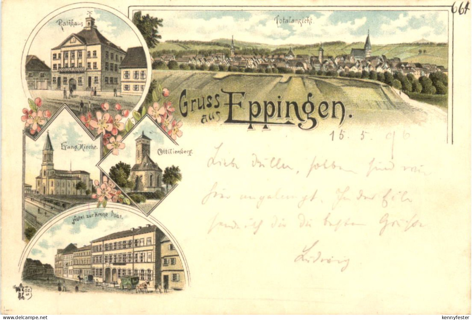 Gruss aus Eppingen - Litho