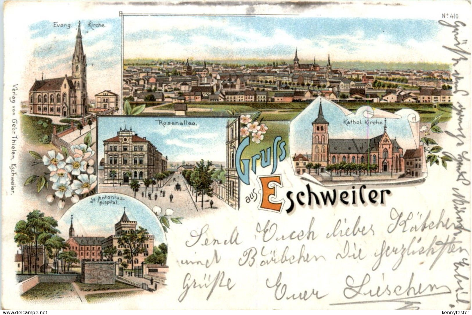 Gruss aus Eschweiler - Litho