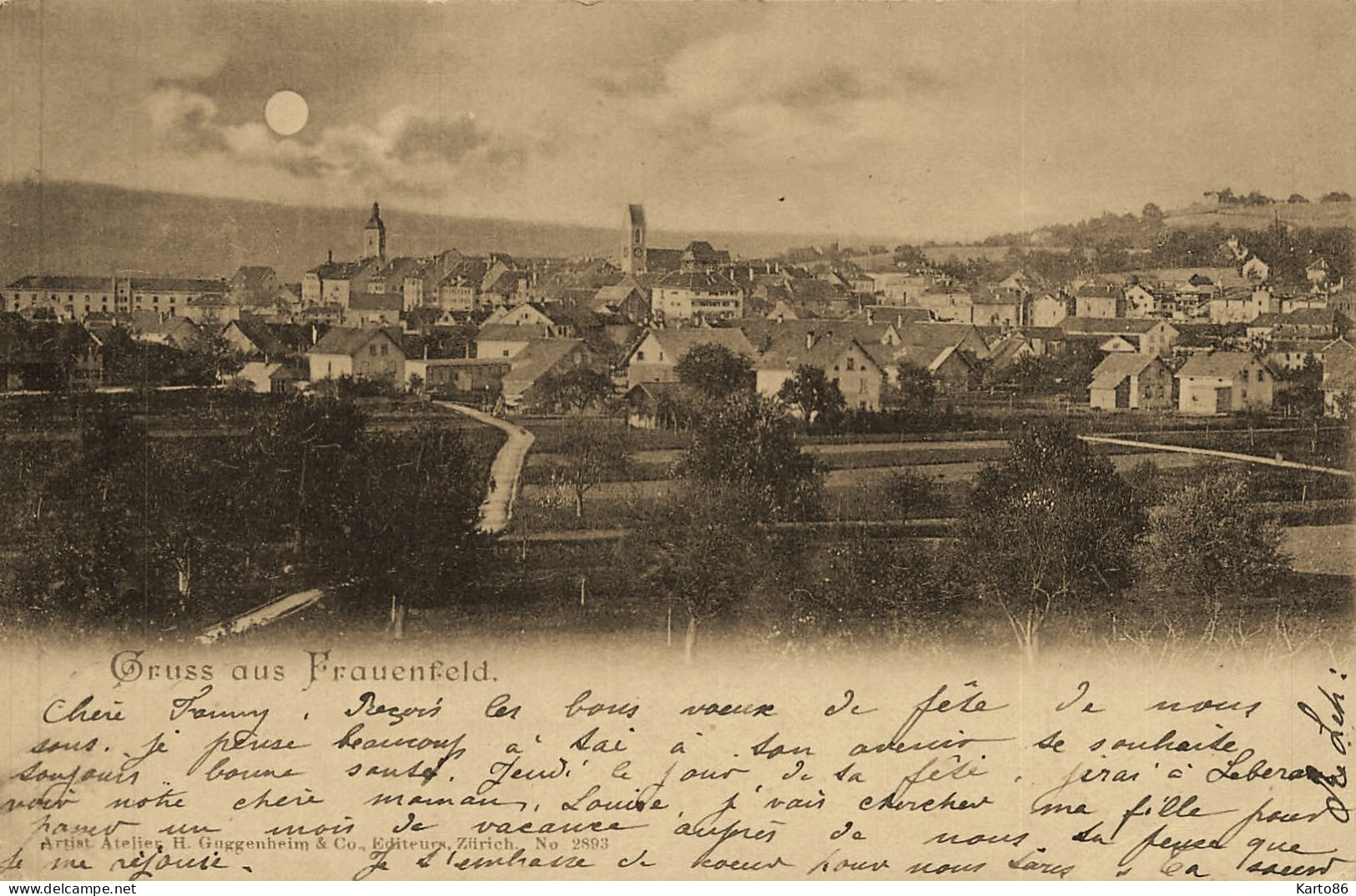 gruss aus frauenfeld , thurgovie * 1899 ! * suisse schweiz