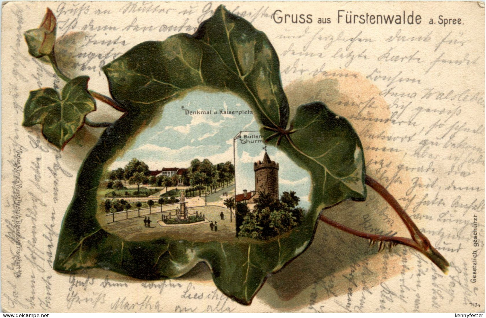Gruss aus Fürstenwalde - Litho