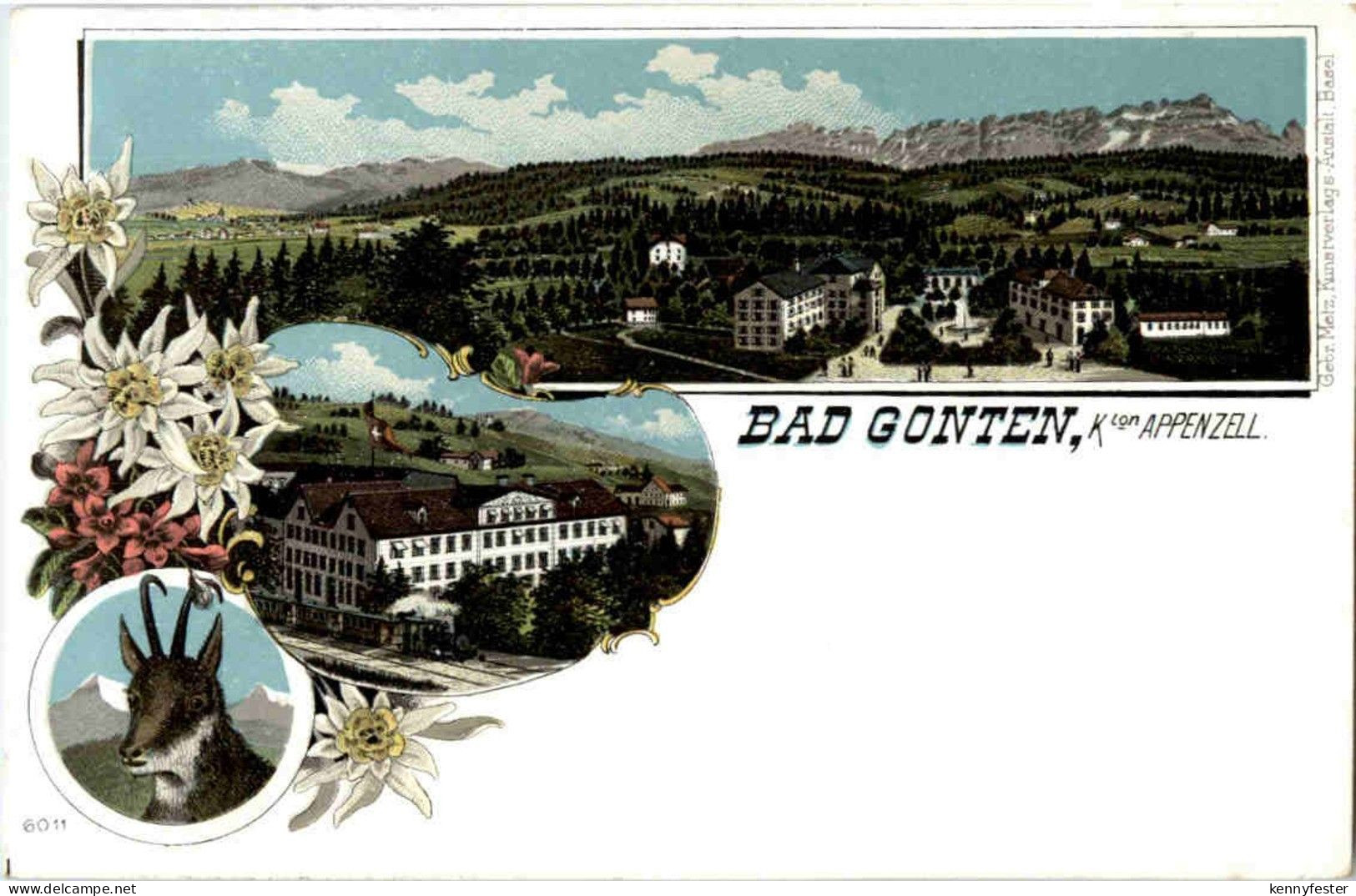 Gruss aus Gonten - Litho