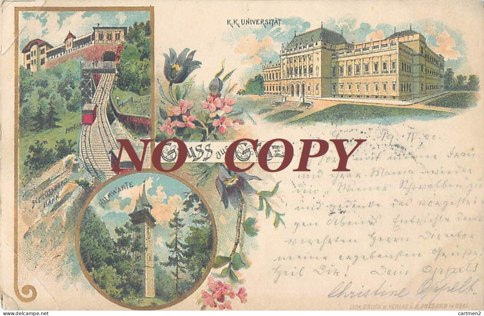 GRUSS AUS GRAZ STYRIE 1900 AUSTRIA