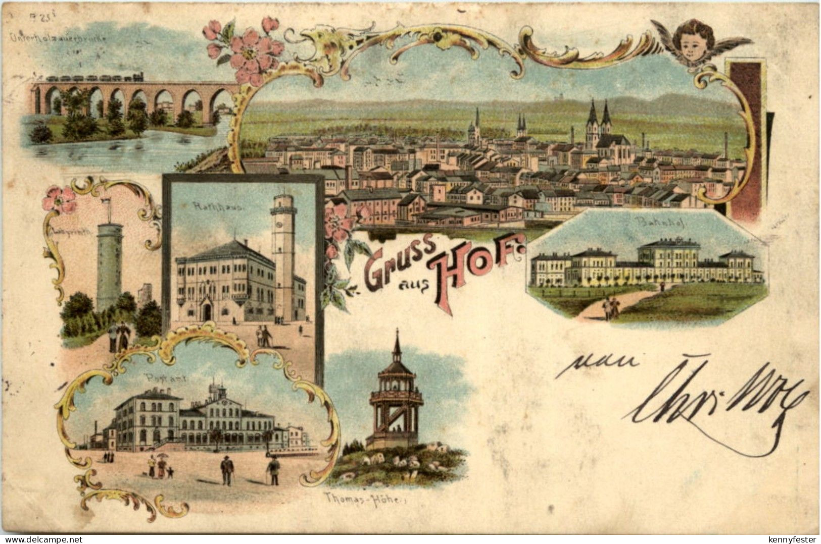 Gruss aus Hof - Litho