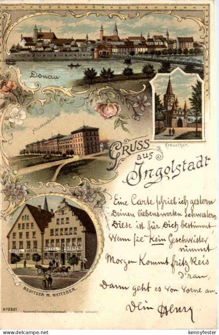 Gruss aus Ingolstadt - Litho