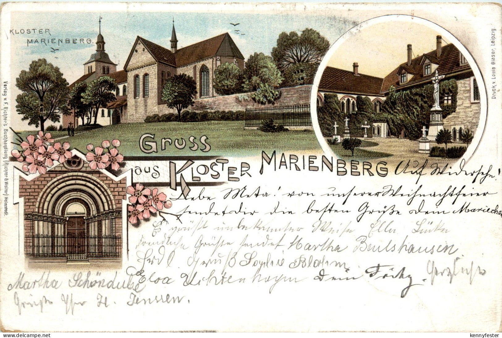 Gruss aus Kloster Marienberg - Helmstedt - Litho
