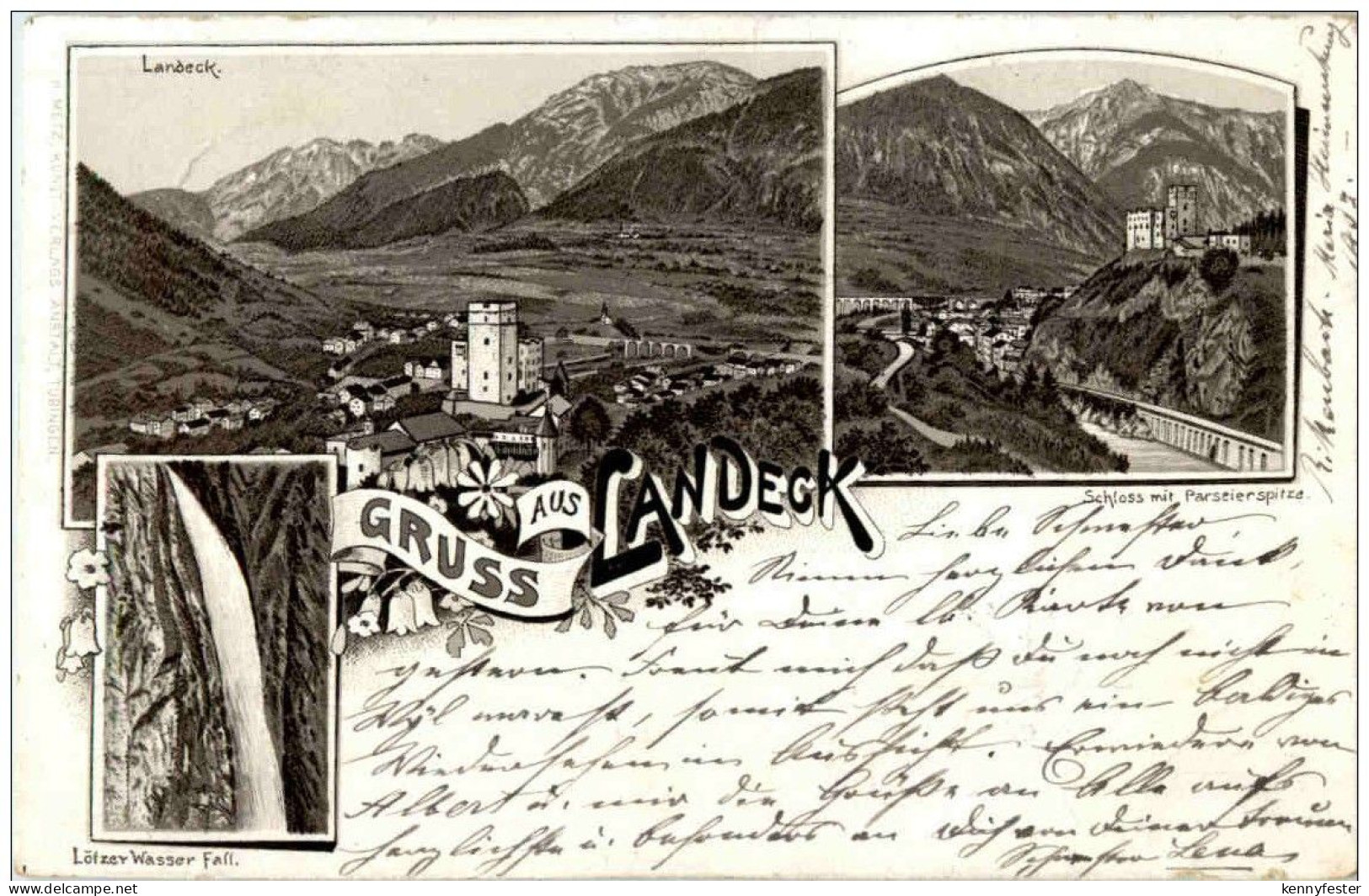 Gruss aus Landeck - Litho
