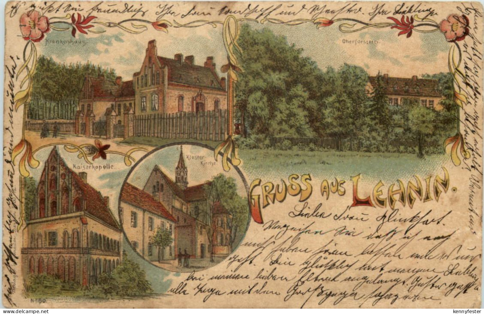Gruss aus Lehnin - Litho