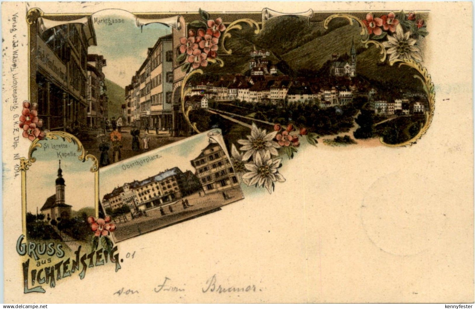 Gruss aus Lichtensteig - Litho