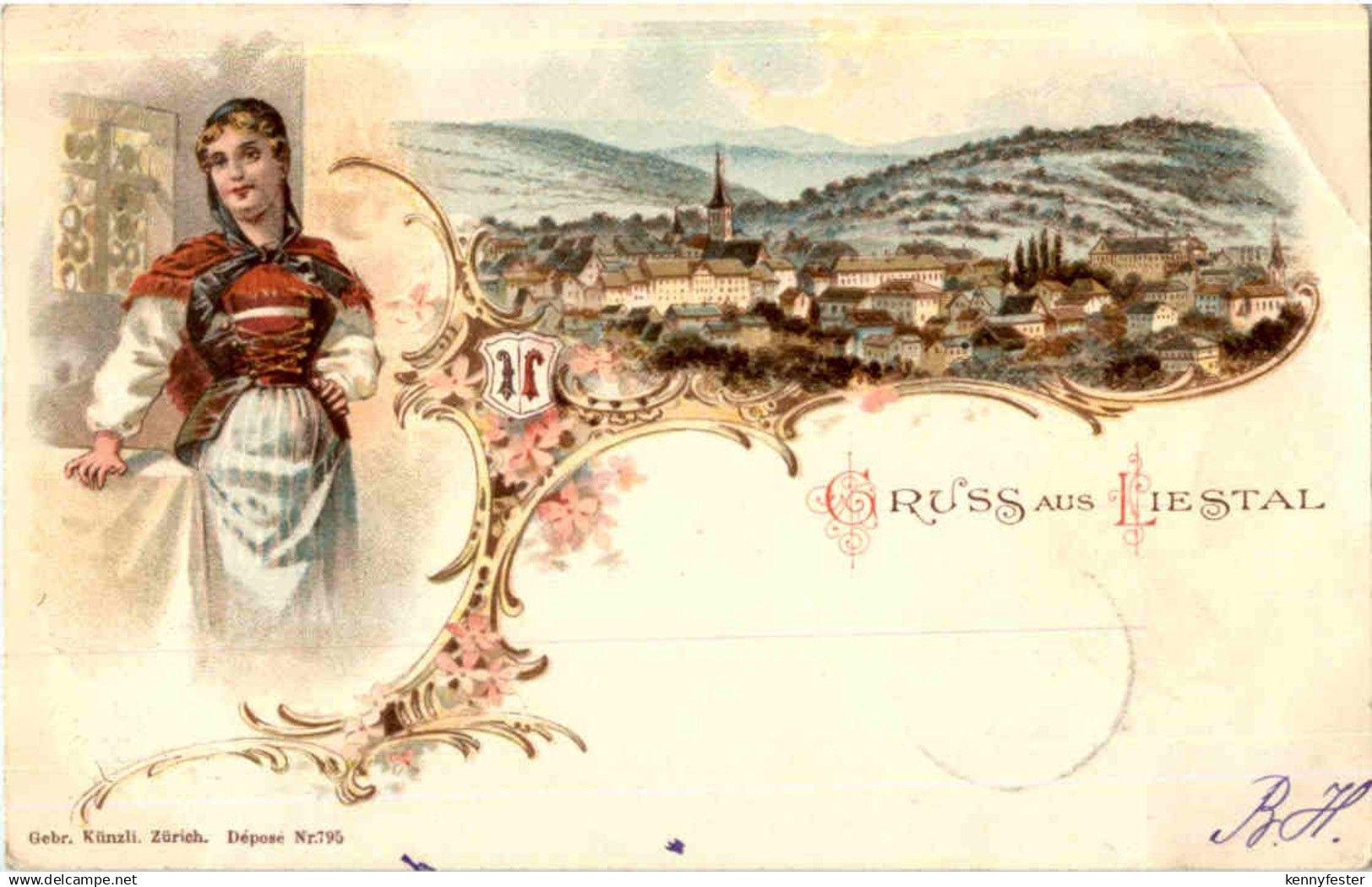 Gruss aus Liestal - Litho