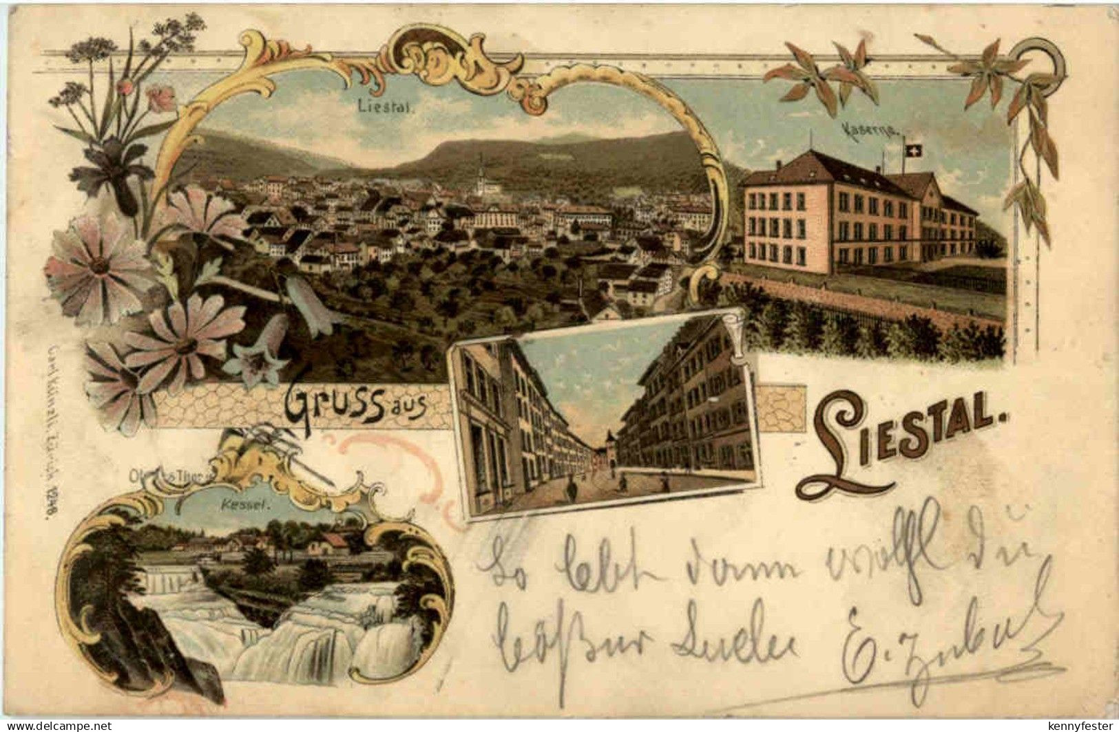 Gruss aus Liestal - Litho