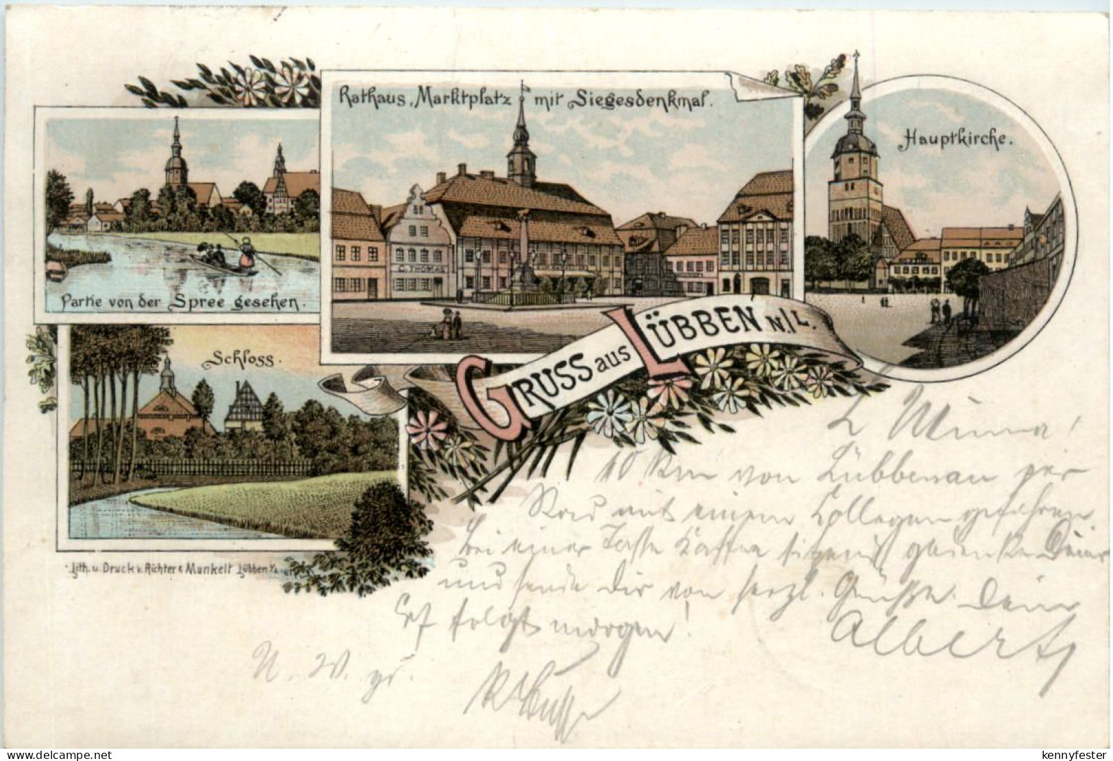 Gruss aus Lübben - Litho