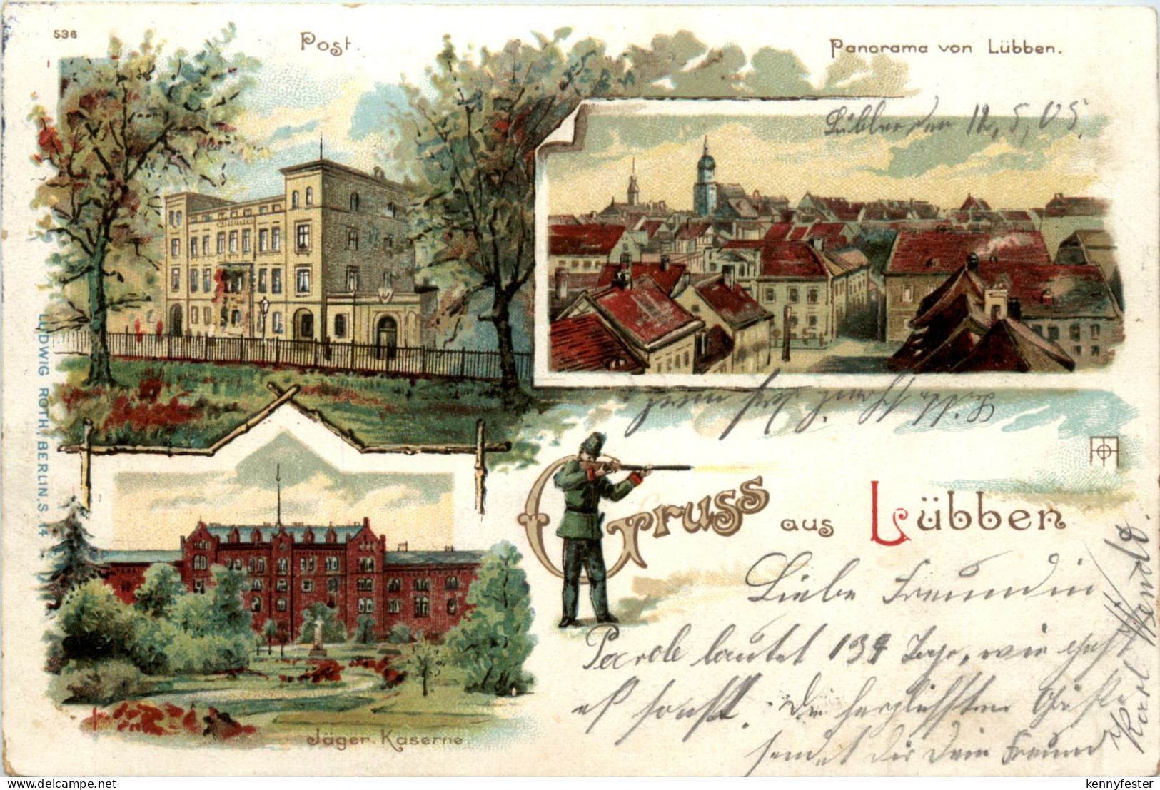 Gruss aus Lübben - Litho