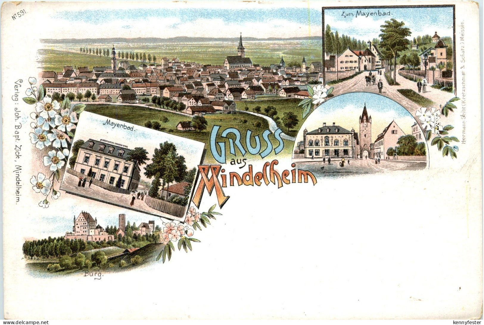 Gruss aus Mindelheim - Litho
