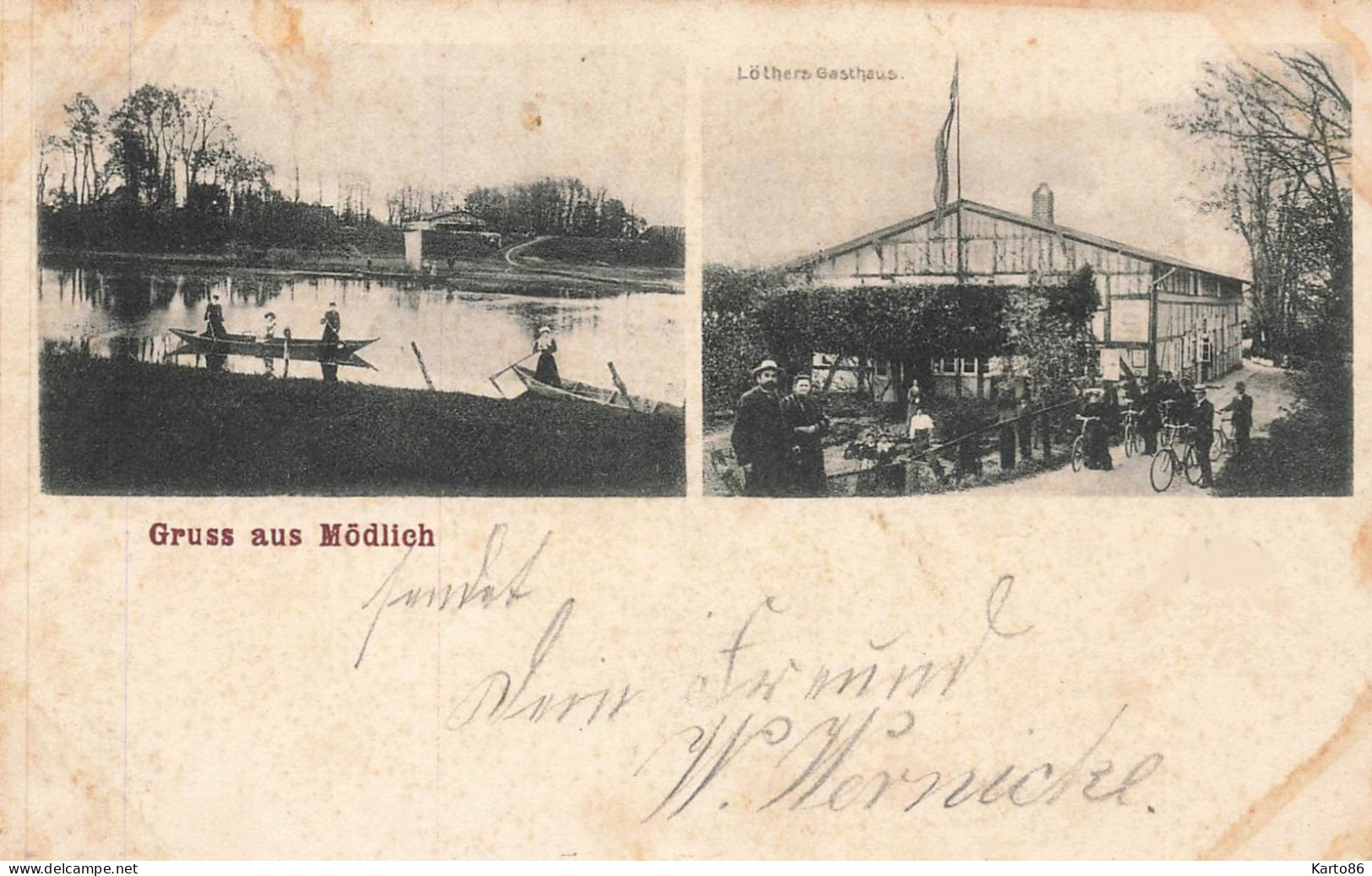 gruss aus mödlich * souvenir 1906 * brandebourg germany allemagne
