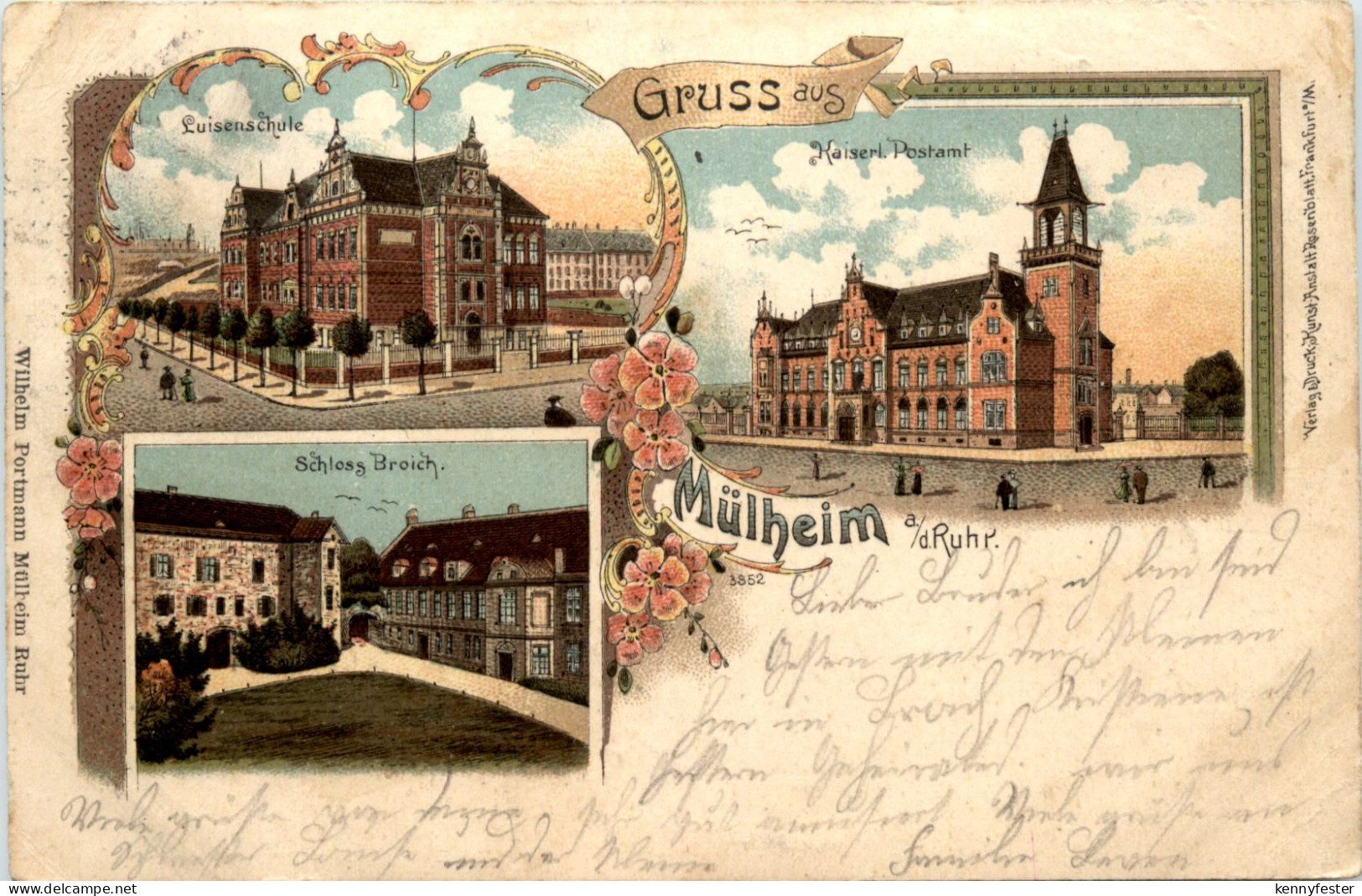Gruss aus Mülheim Ruhr - Litho