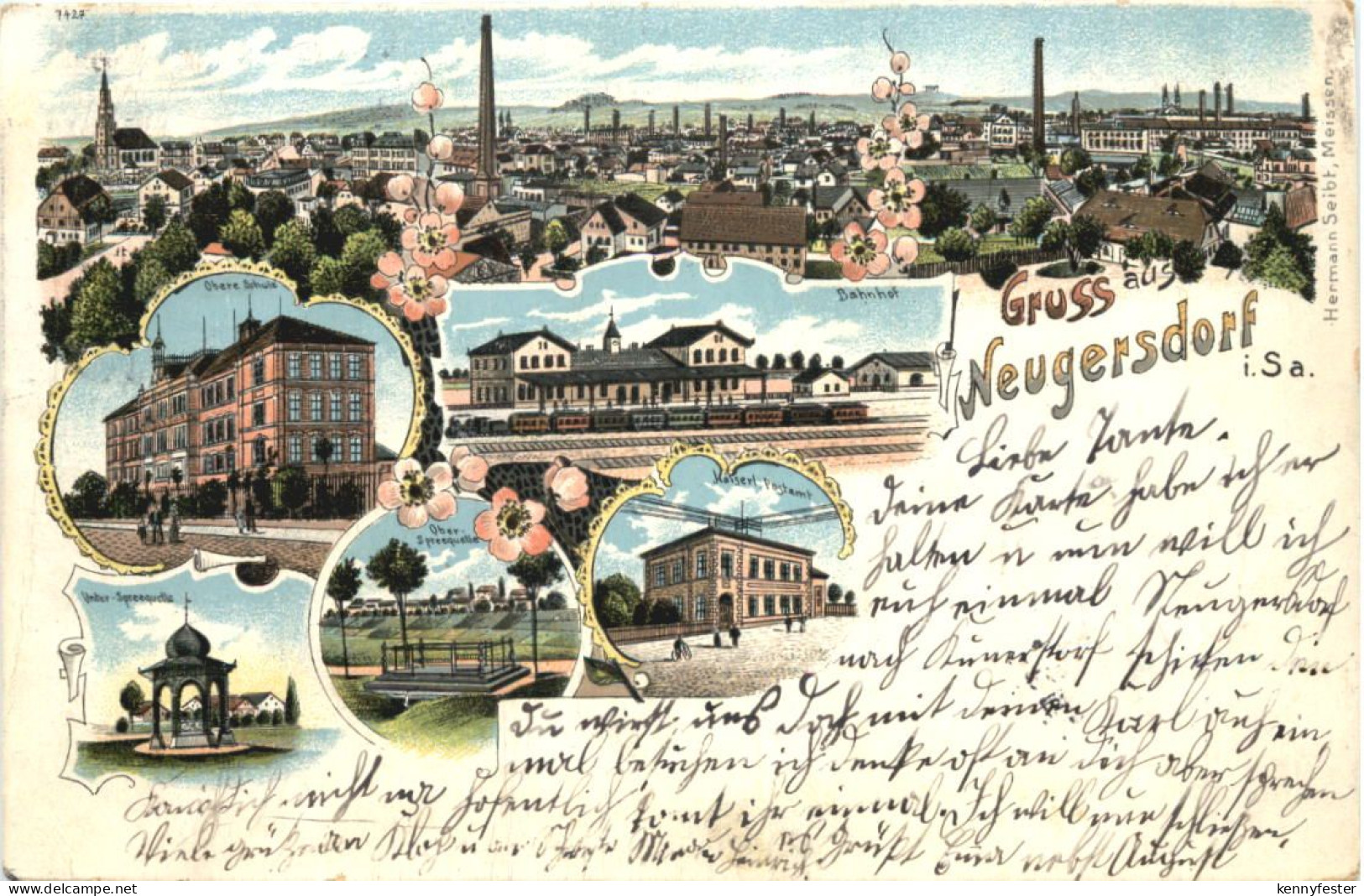 Gruss aus Neugersdorf - Litho