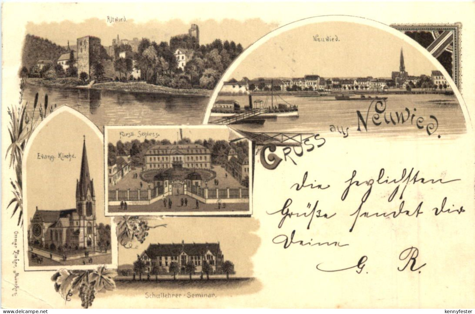 Gruss aus Neuwied - Litho