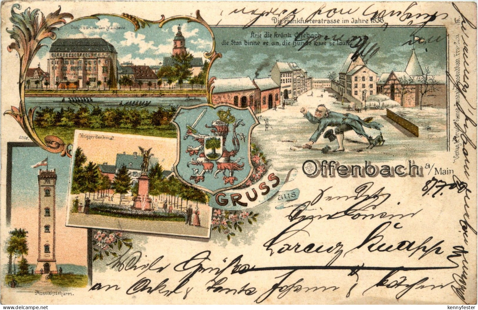 Gruss aus Offenbach - Litho